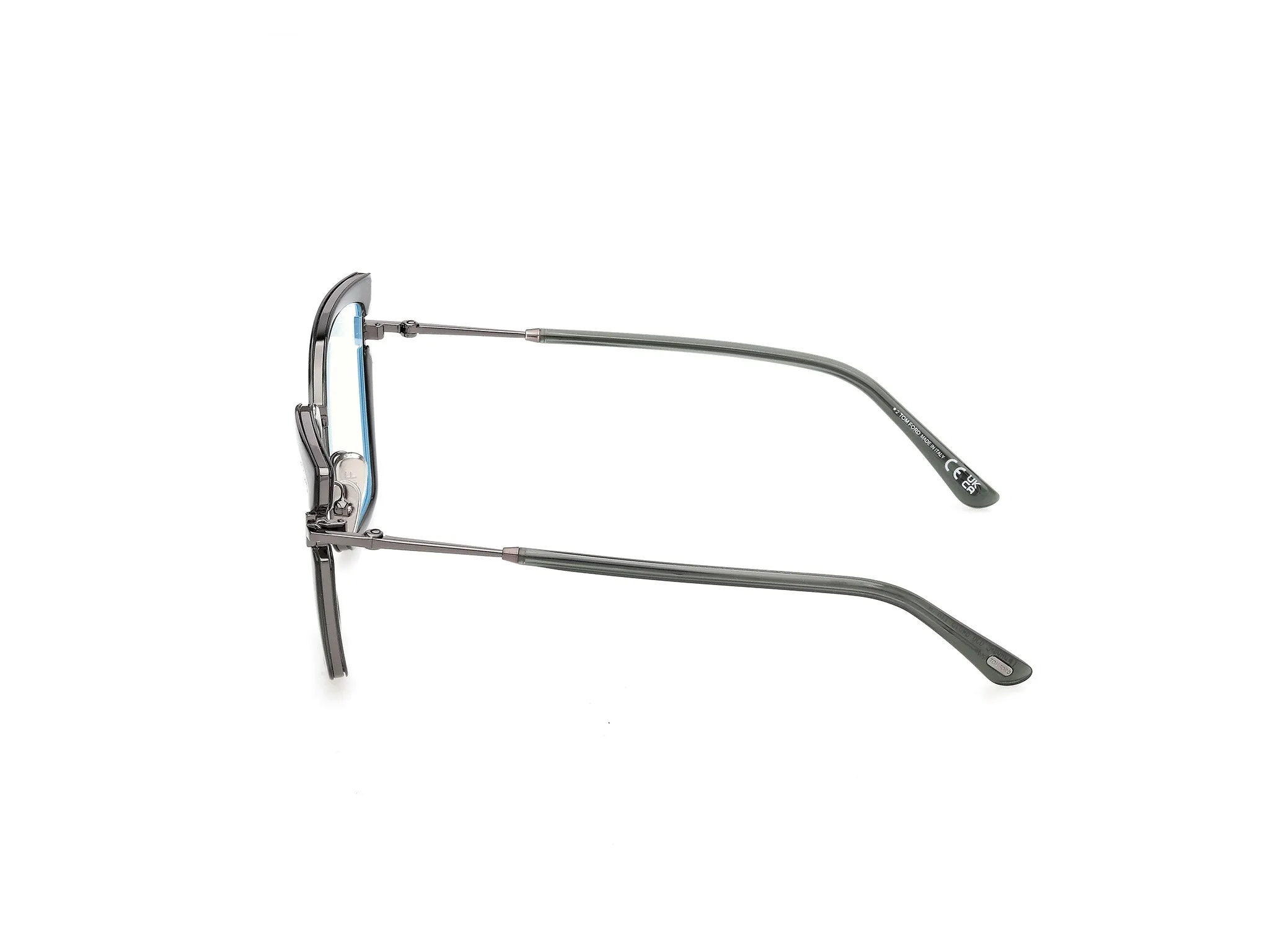 TOM FORD FT5984-B 96 Montature da vista Iniettato Verde Farfalla Normale - immagine 3