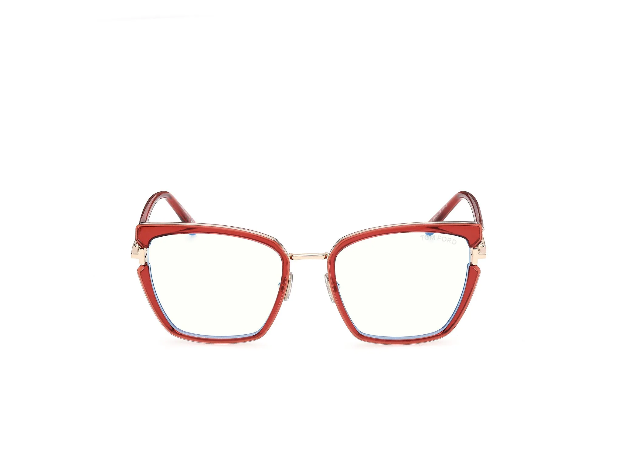 TOM FORD FT5984-B 42 Montature da vista Iniettato Arancione Farfalla Normale - immagine 2