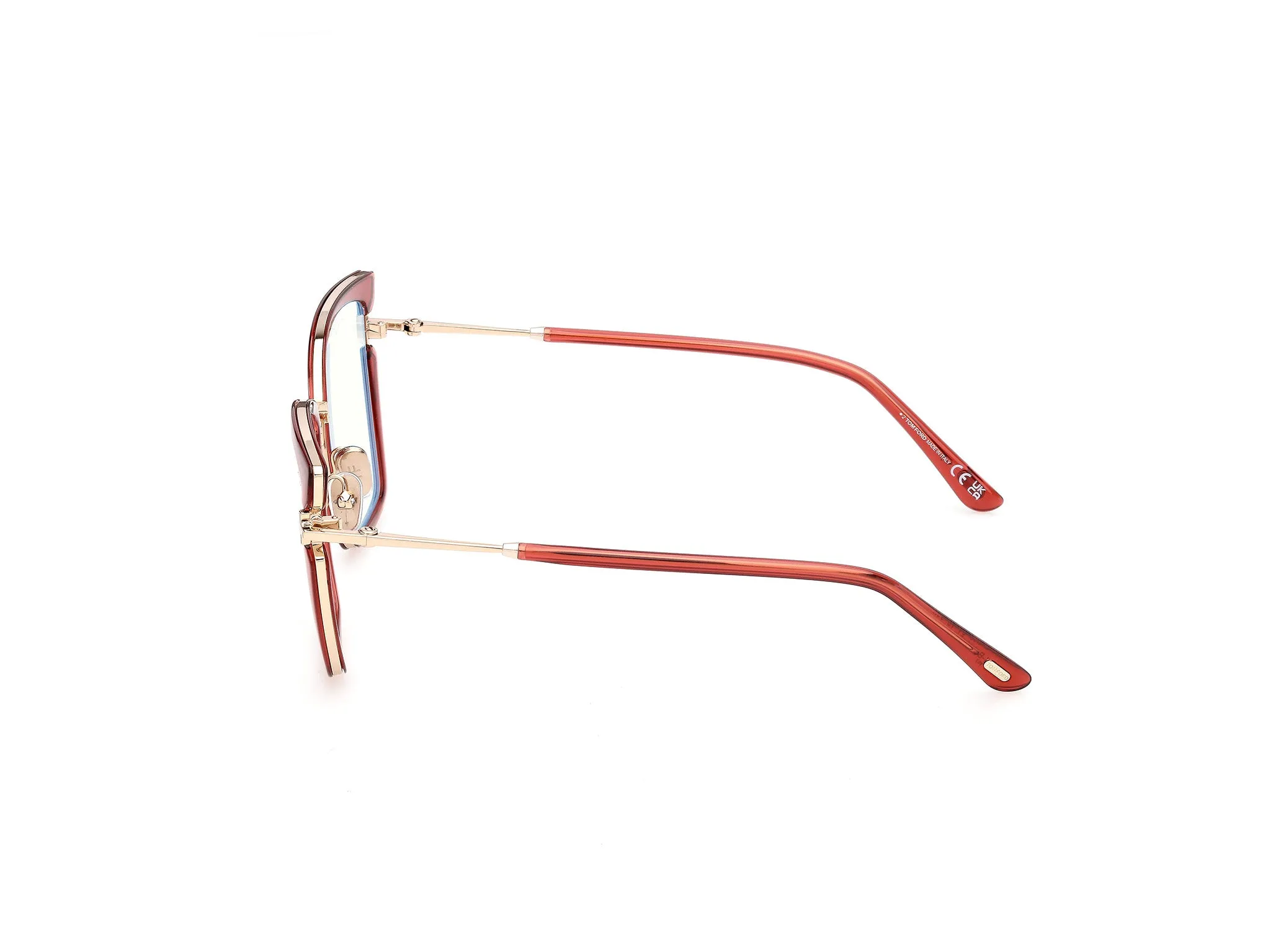 TOM FORD FT5984-B 42 Montature da vista Iniettato Arancione Farfalla Normale - immagine 3