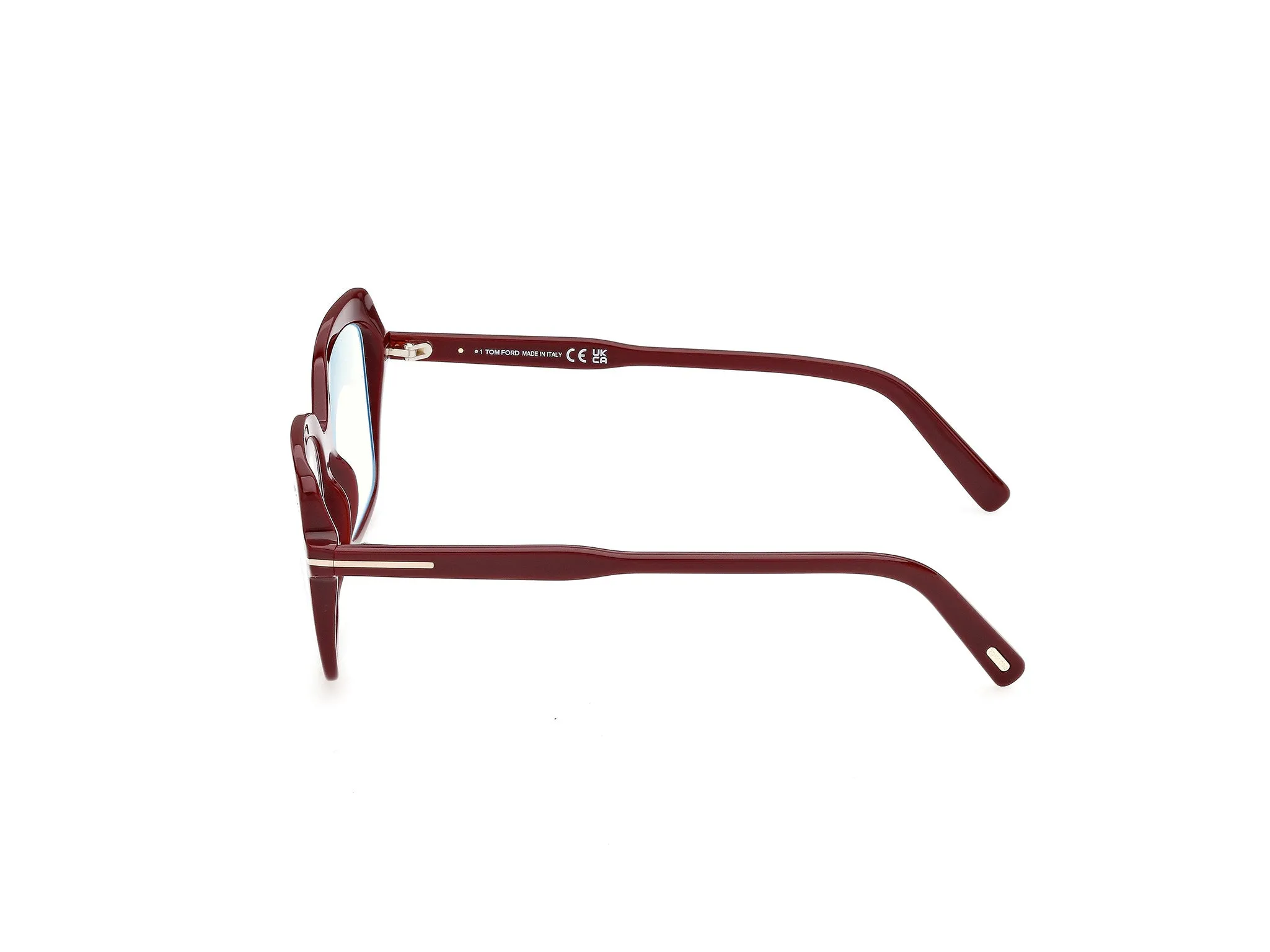 TOM FORD FT5947-B 69 Montature da vista Acetato Bordeaux Farfalla Normale - immagine 3