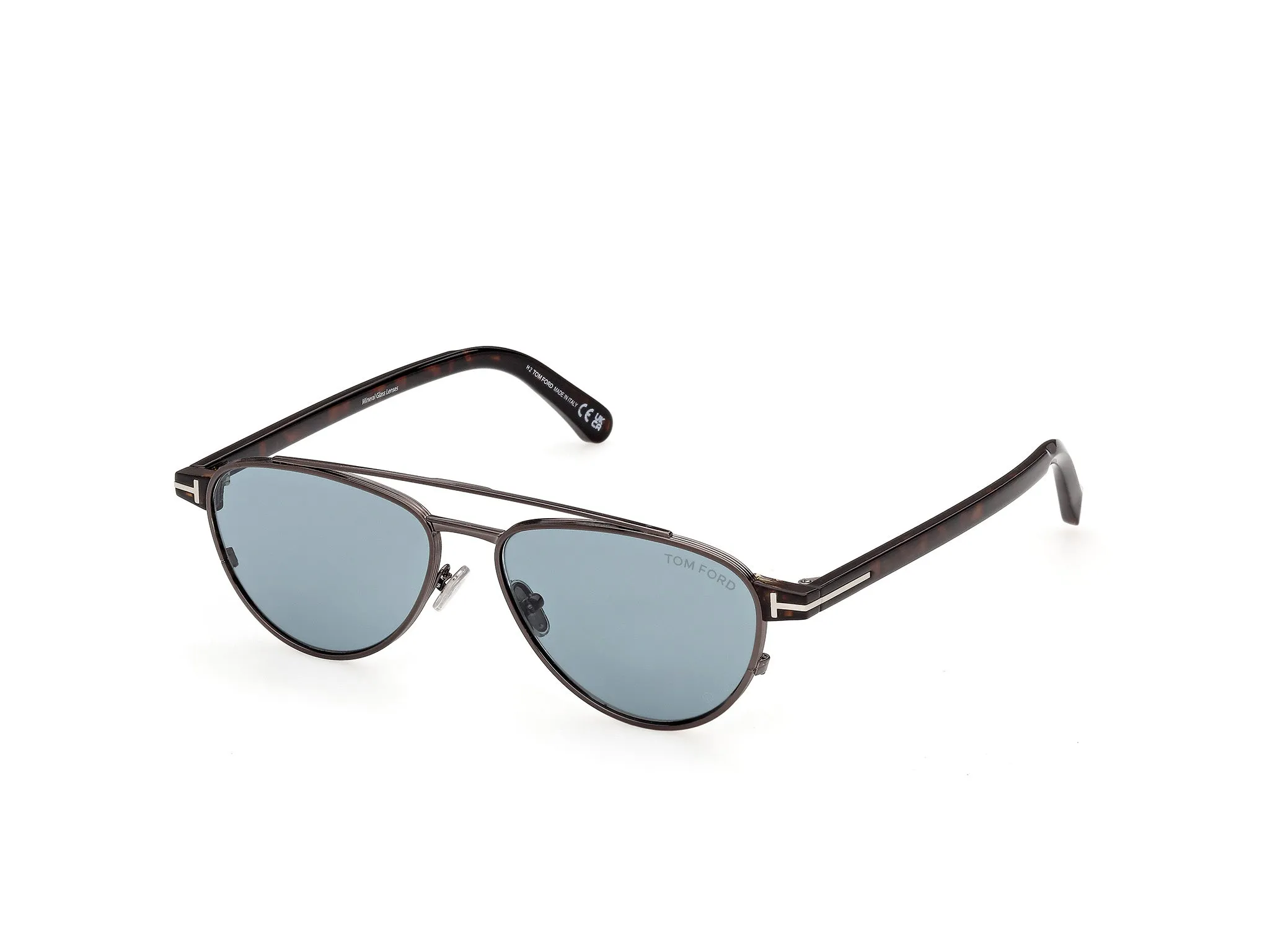 TOM FORD FT1361 ANTHONY-02 08V Occhiali da sole Metallo Canna di fucile Blu Pilot Normale - immagine 1