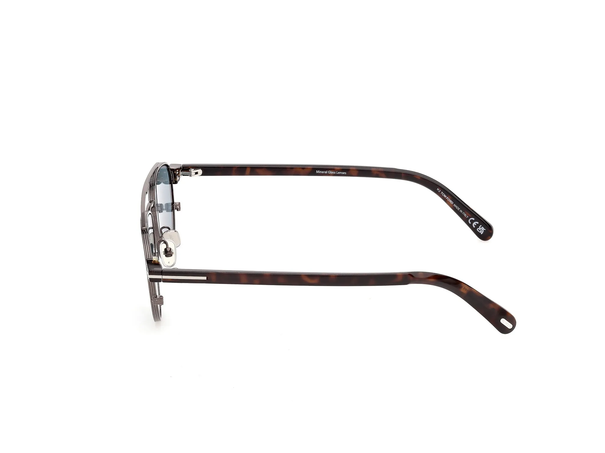 TOM FORD FT1361 ANTHONY-02 08V Occhiali da sole Metallo Canna di fucile Blu Pilot Normale - immagine 3