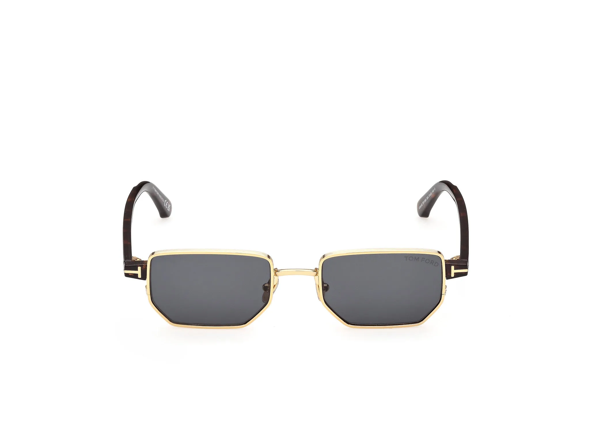 TOM FORD FT1360 LIAM-02 30A Occhiali da sole Metallo Oro Fumo Squadrata Normale - immagine 2