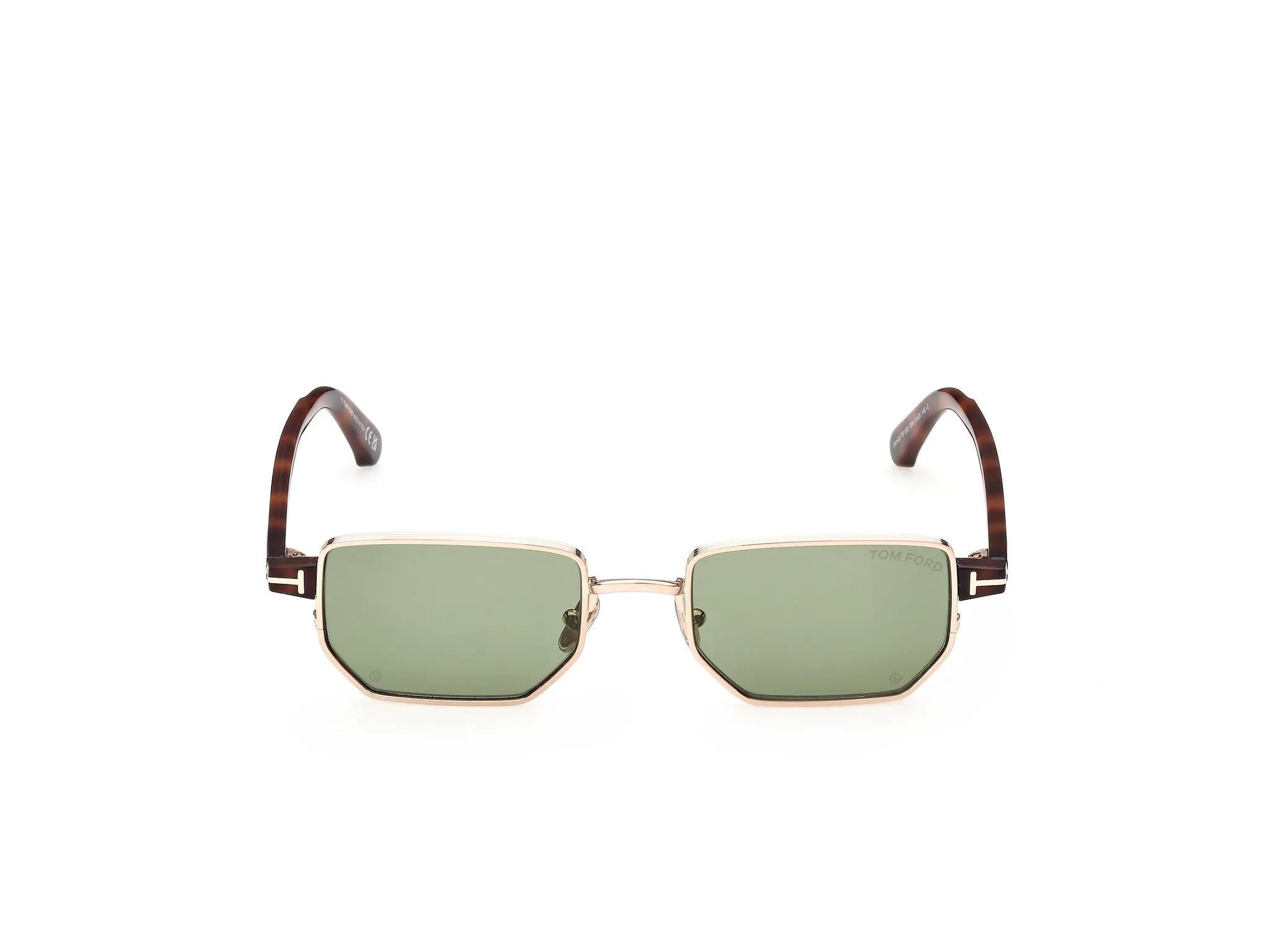 TOM FORD FT1360 LIAM-02 28N Occhiali da sole Metallo Oro Verde Squadrata Normale - immagine 2