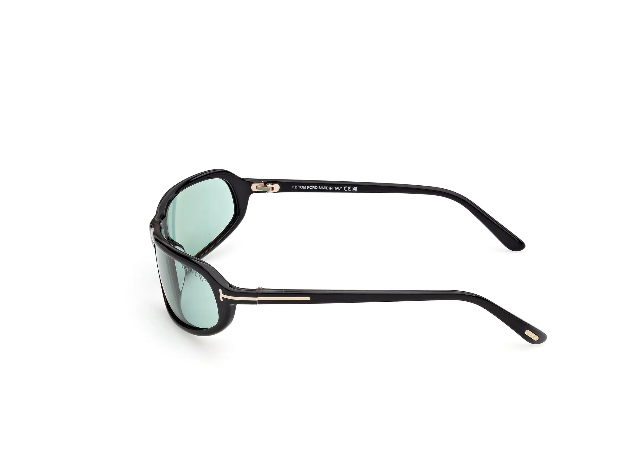 TOM FORD FT1400 ADDISON-02 01N Occhiali da sole Acetato Nero Verde Squadrata Normale - immagine 3