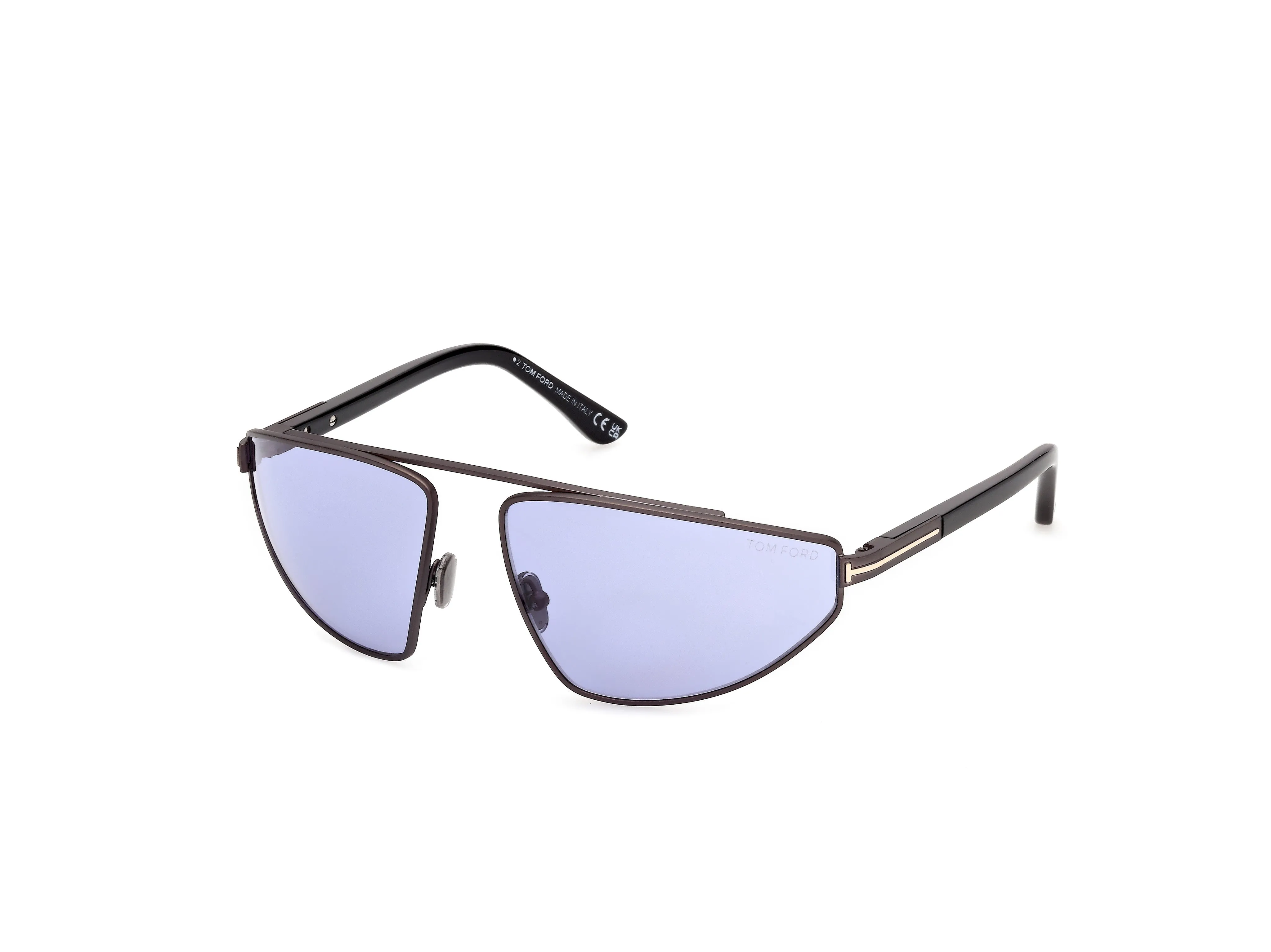 TOM FORD FT1399 PARKER-02 13Y Occhiali da sole Metallo Grigio Viola Pilot Normale - immagine 1