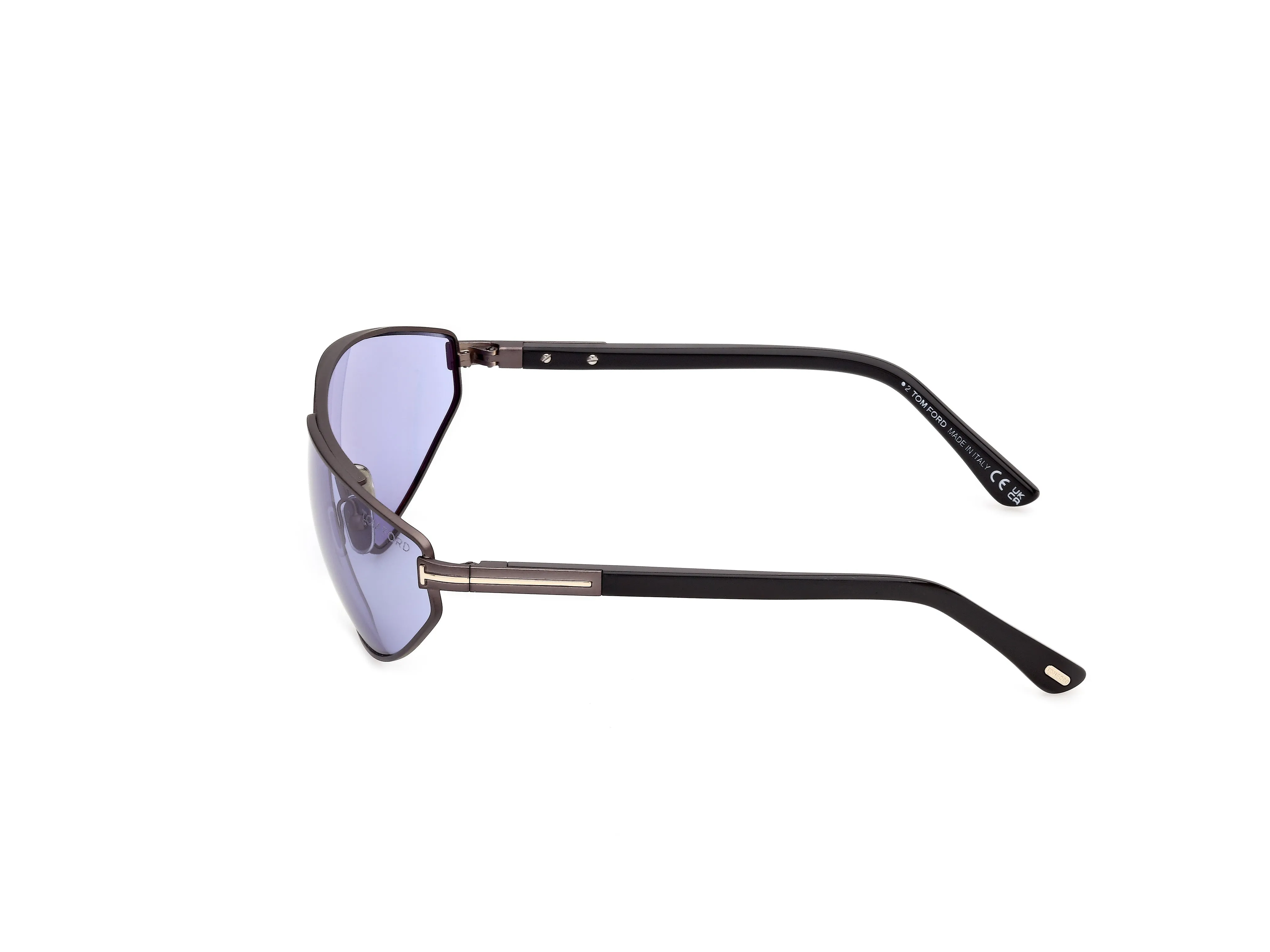 TOM FORD FT1399 PARKER-02 13Y Occhiali da sole Metallo Grigio Viola Pilot Normale - immagine 3