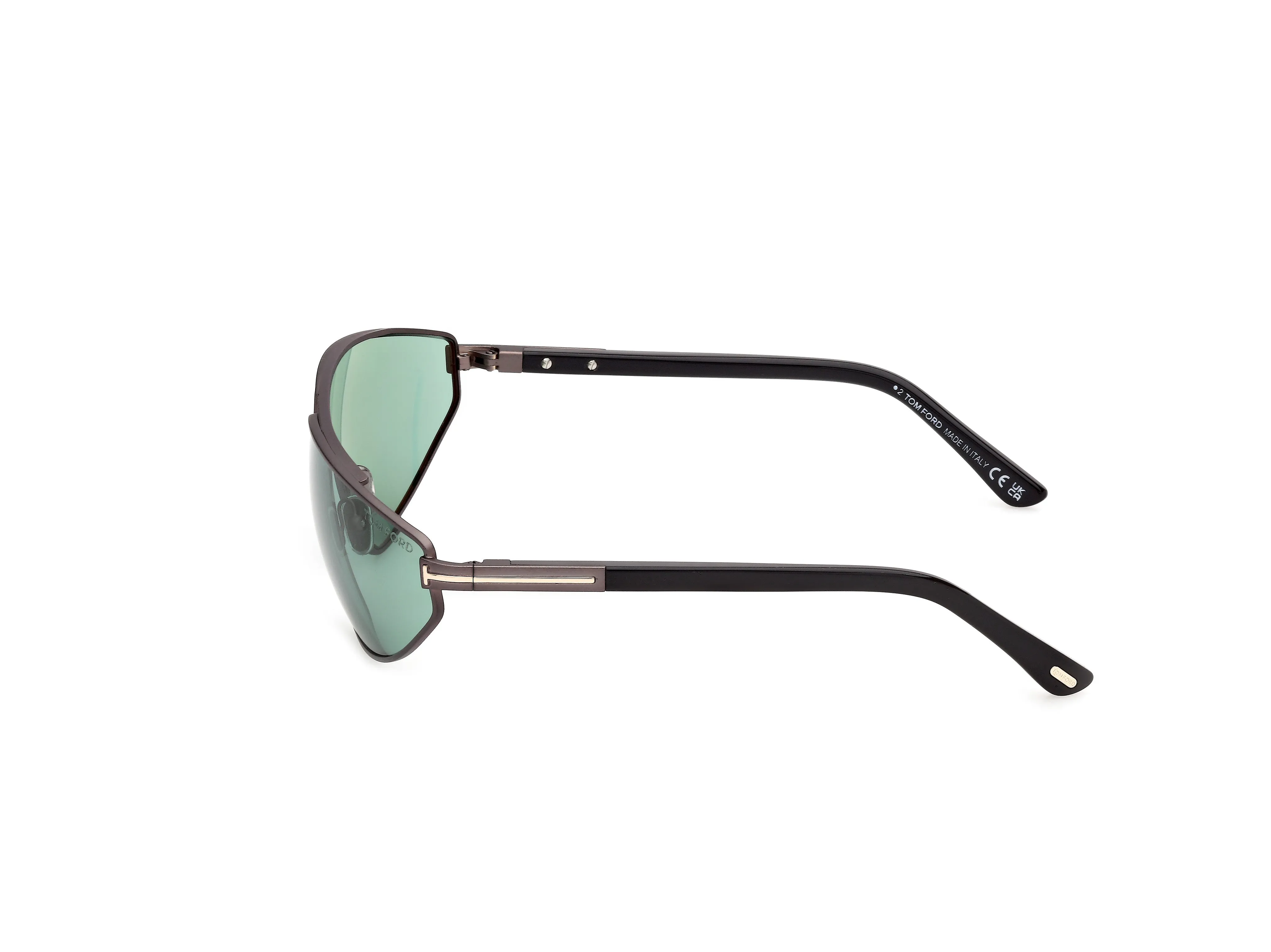 TOM FORD FT1399 PARKER-02 13N Occhiali da sole Metallo Grigio Verde Pilot Normale - immagine 3