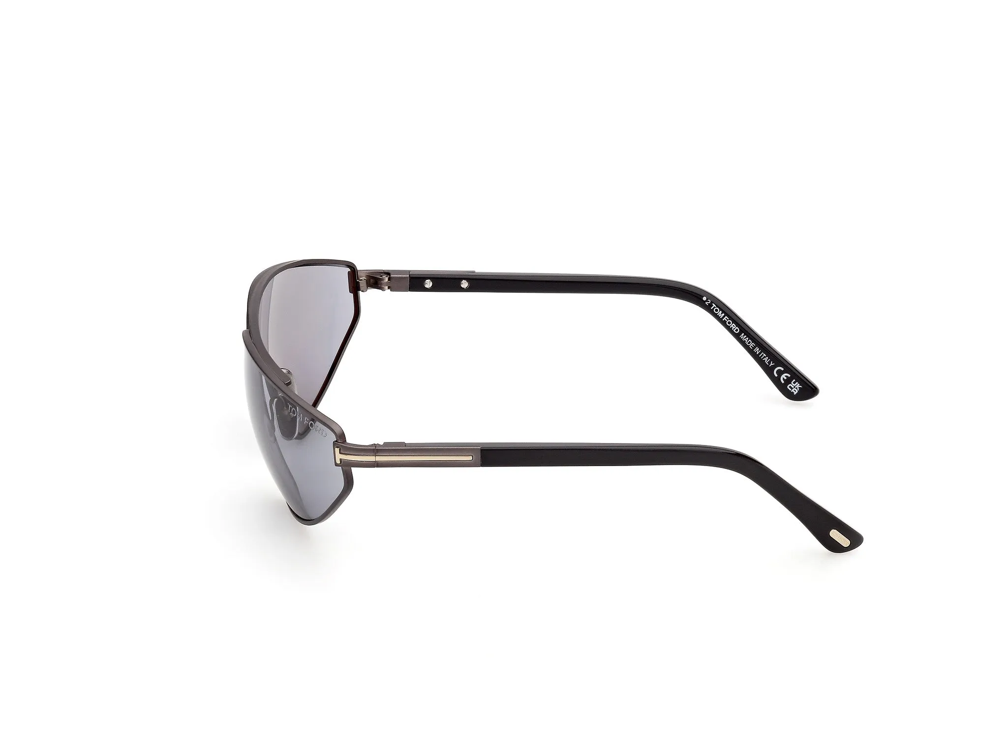 TOM FORD FT1399 PARKER-02 13A Occhiali da sole Metallo Grigio Fumo Pilot Normale - immagine 3