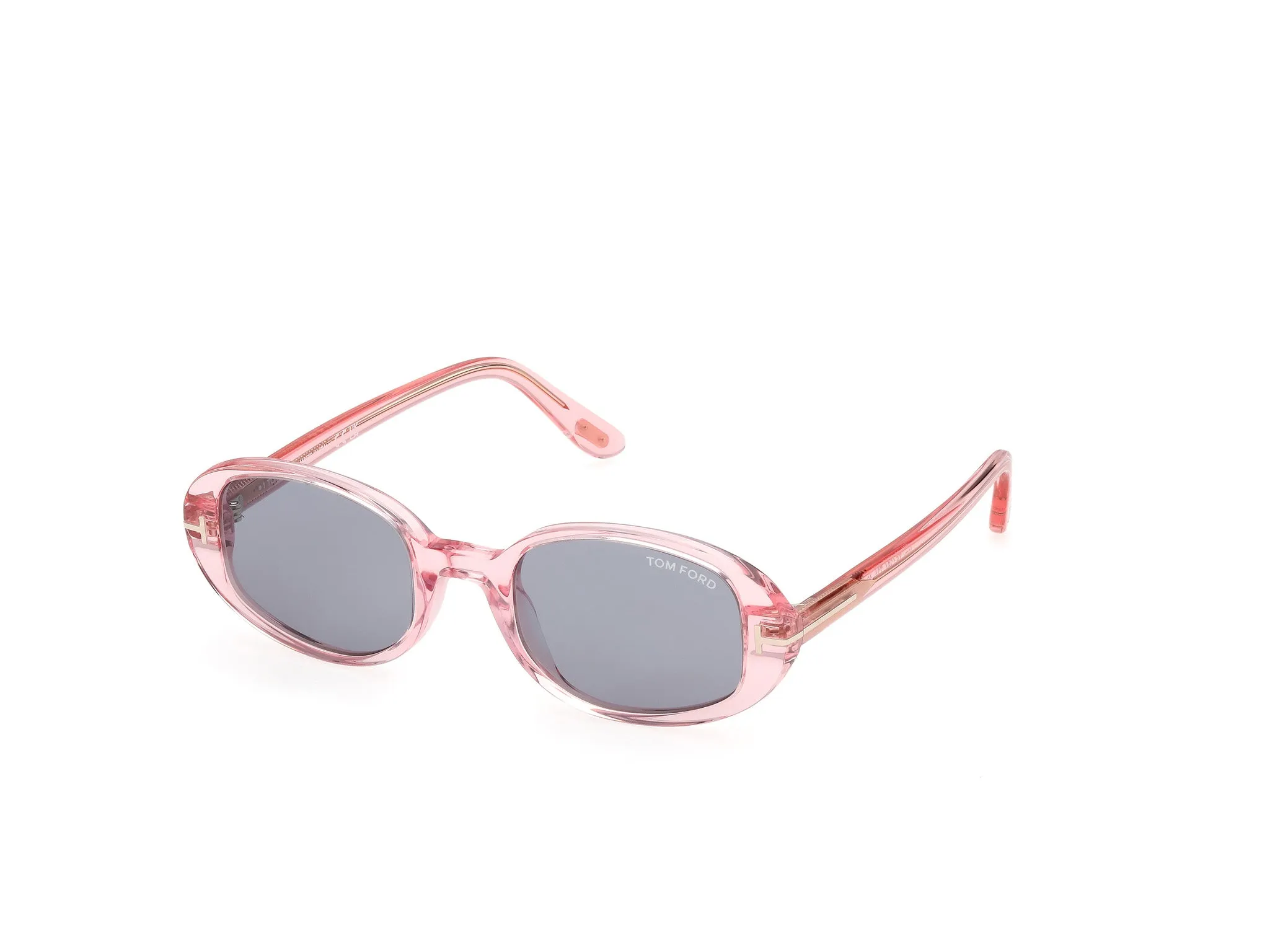 TOM FORD FT1364 IGGY 72A Occhiali da sole Acetato Rosa Fumo Rotonda Normale - immagine 1