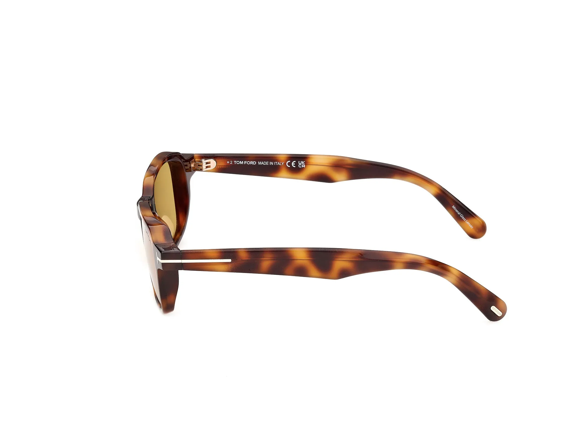 TOM FORD FT1359 EZRA-02 53E Occhiali da sole Acetato Havana Marrone Squadrata Normale - immagine 3