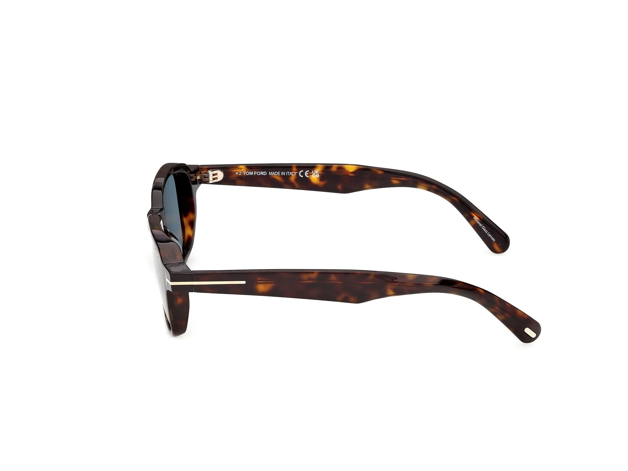 TOM FORD FT1359 EZRA-02 52V Occhiali da sole Acetato Havana Blu Squadrata Normale - immagine 3