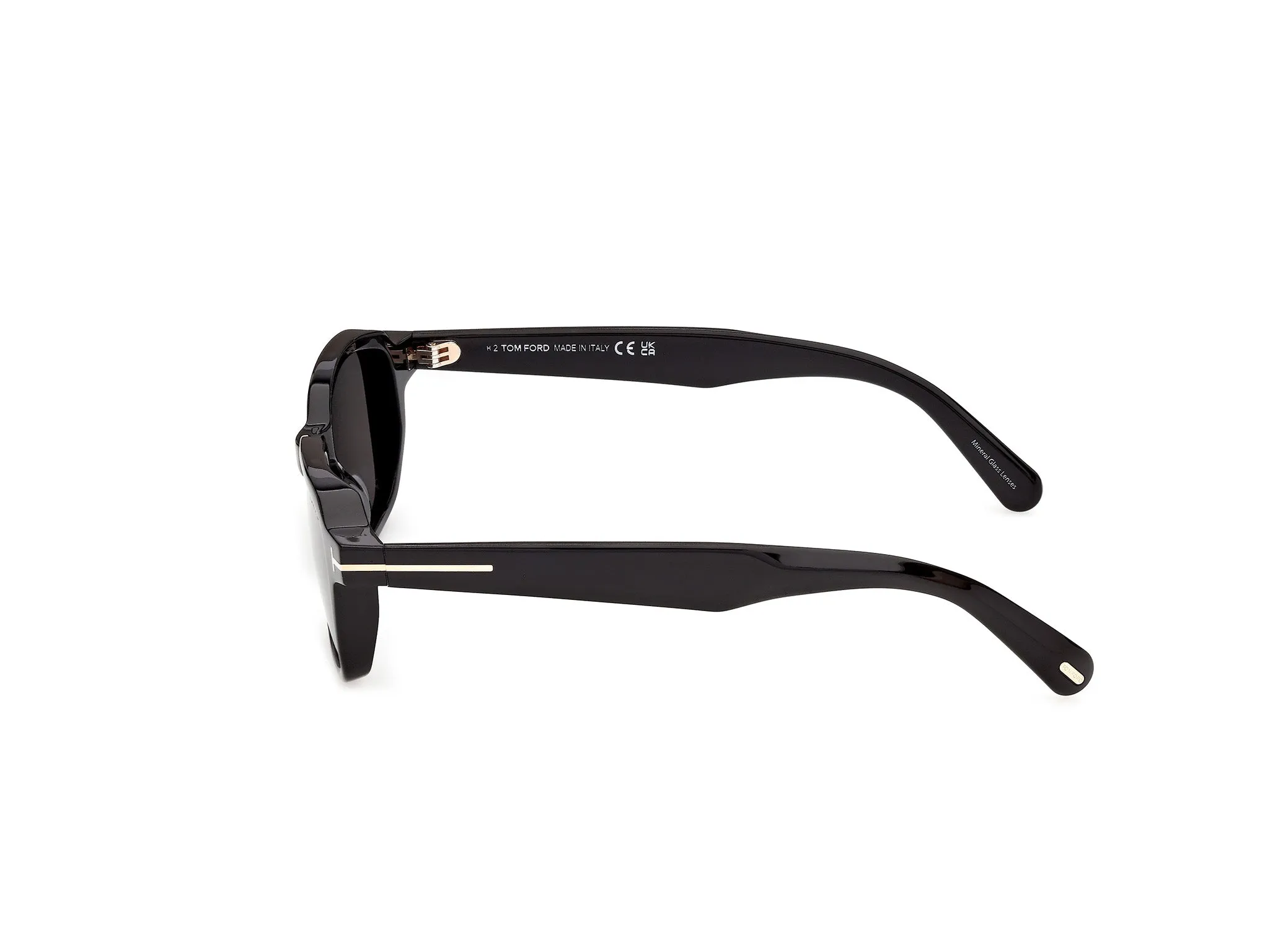 TOM FORD FT1359 EZRA-02 01A Occhiali da sole Acetato Nero Fumo Squadrata Normale - immagine 3