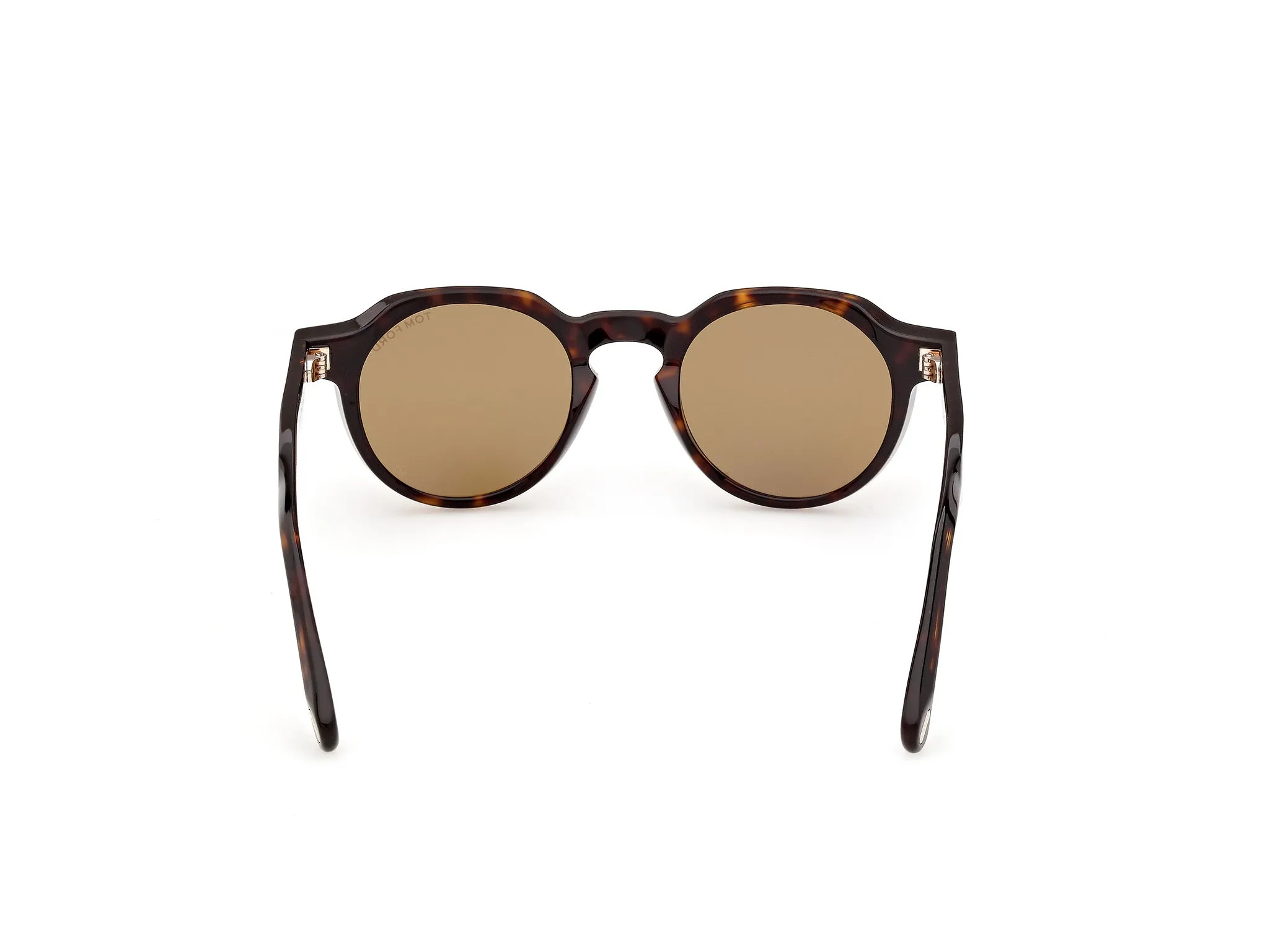 TOM FORD FT1358 THOMAS-02 52E Occhiali da sole Acetato Havana Marrone Rotonda Normale - immagine 4
