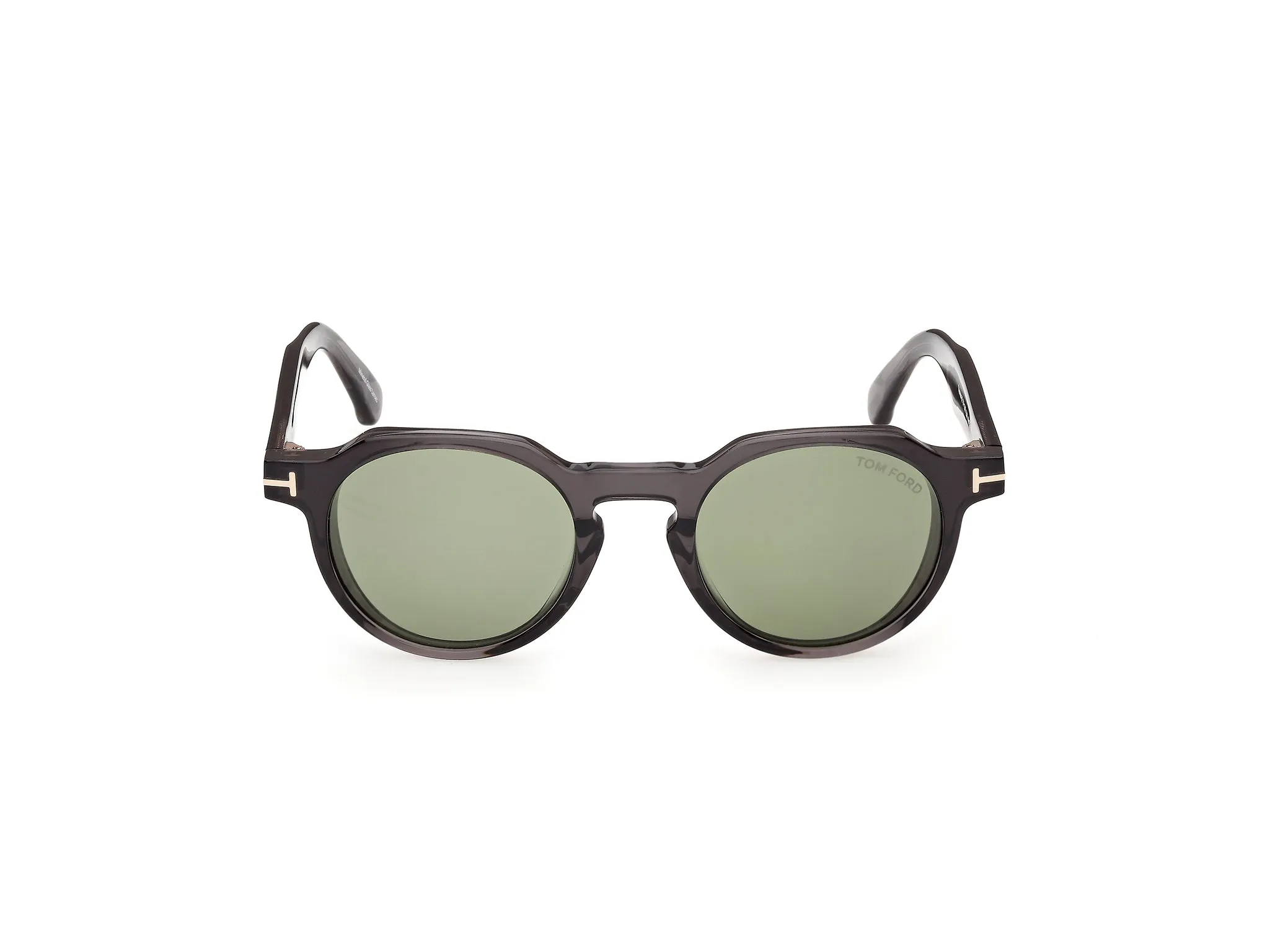 TOM FORD FT1358 THOMAS-02 20N Occhiali da sole Acetato Grigio Verde Rotonda Normale - immagine 2
