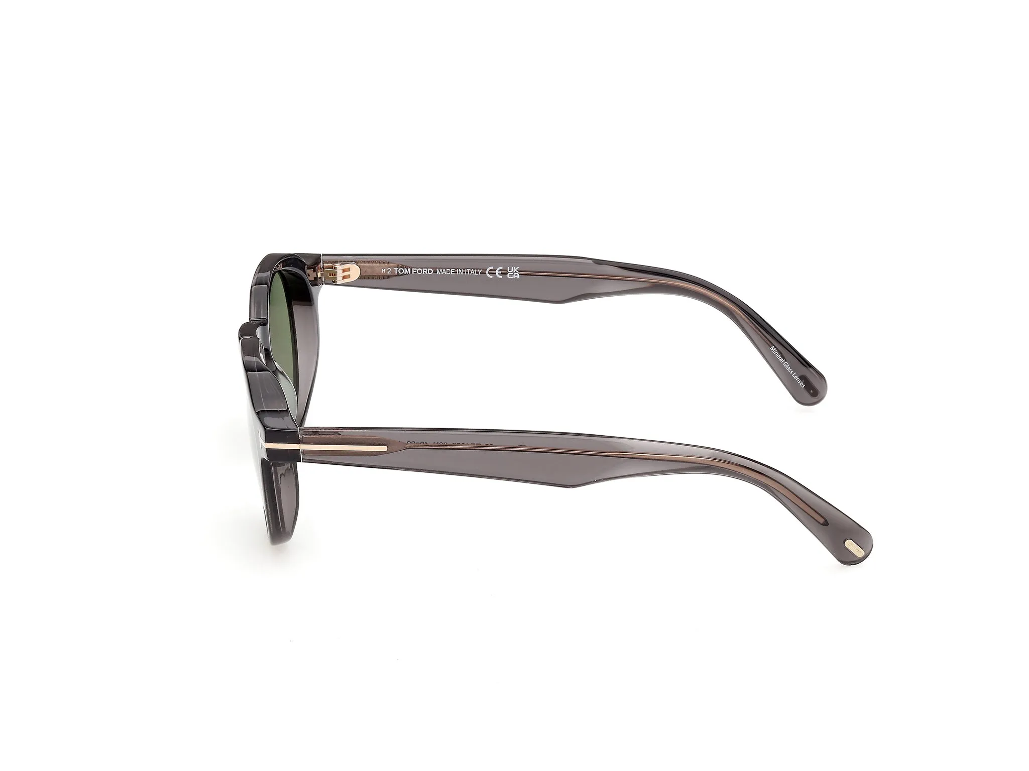 TOM FORD FT1358 THOMAS-02 20N Occhiali da sole Acetato Grigio Verde Rotonda Normale - immagine 3