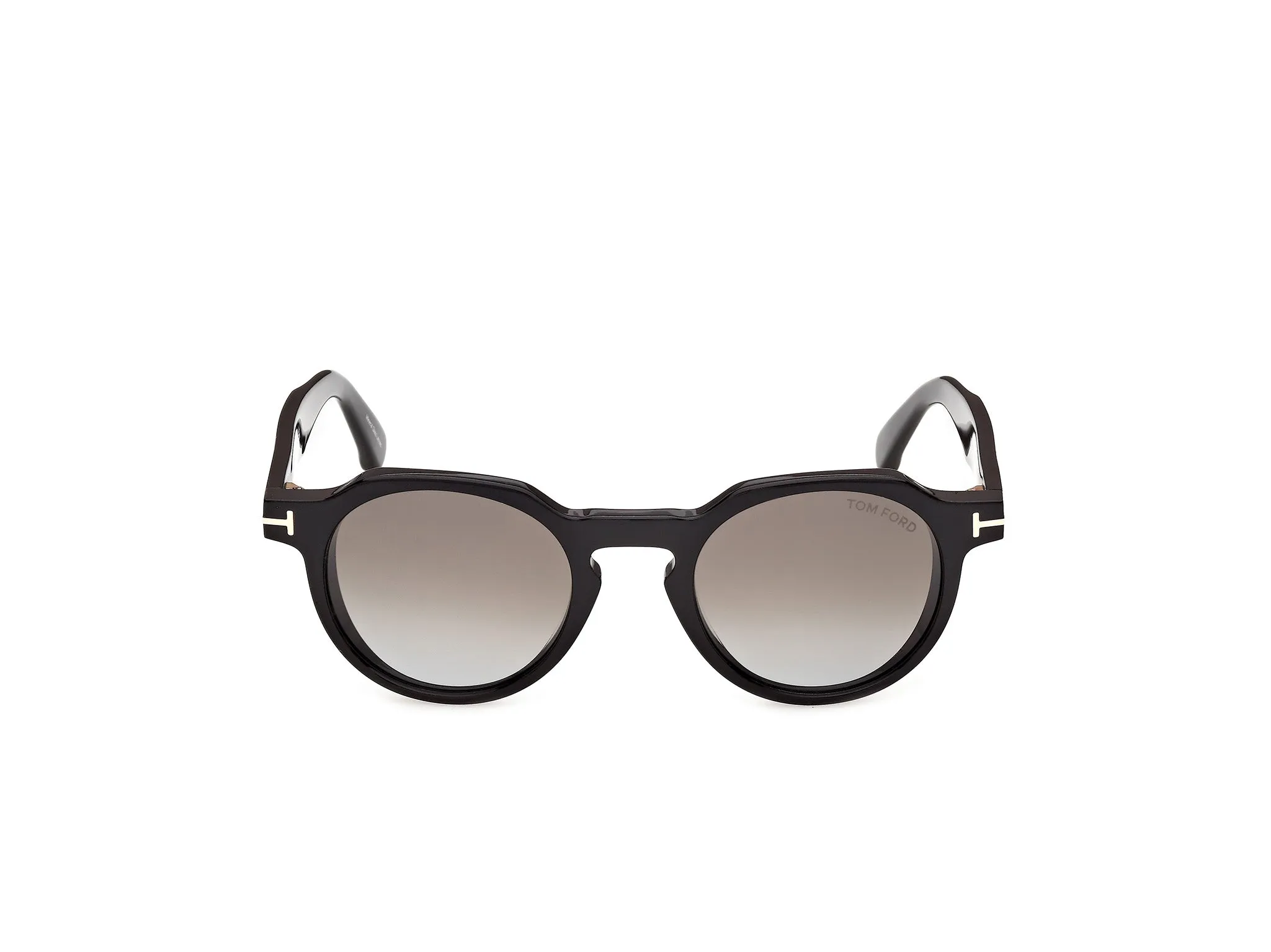 TOM FORD FT1358 THOMAS-02 01K Occhiali da sole Acetato Nero Roviex Rotonda Normale - immagine 2