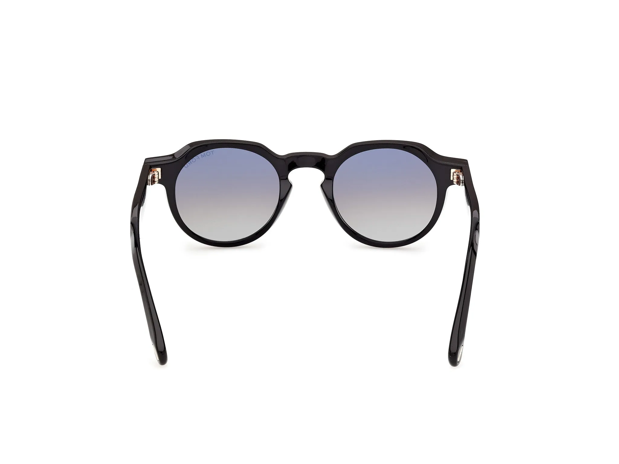 TOM FORD FT1358 THOMAS-02 01K Occhiali da sole Acetato Nero Roviex Rotonda Normale - immagine 4