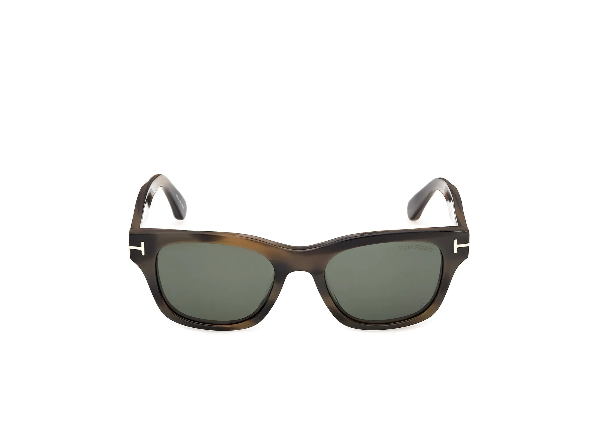 TOM FORD FT1357 CALEB-02 55N Occhiali da sole Acetato Havana Verde Squadrata Normale - immagine 2