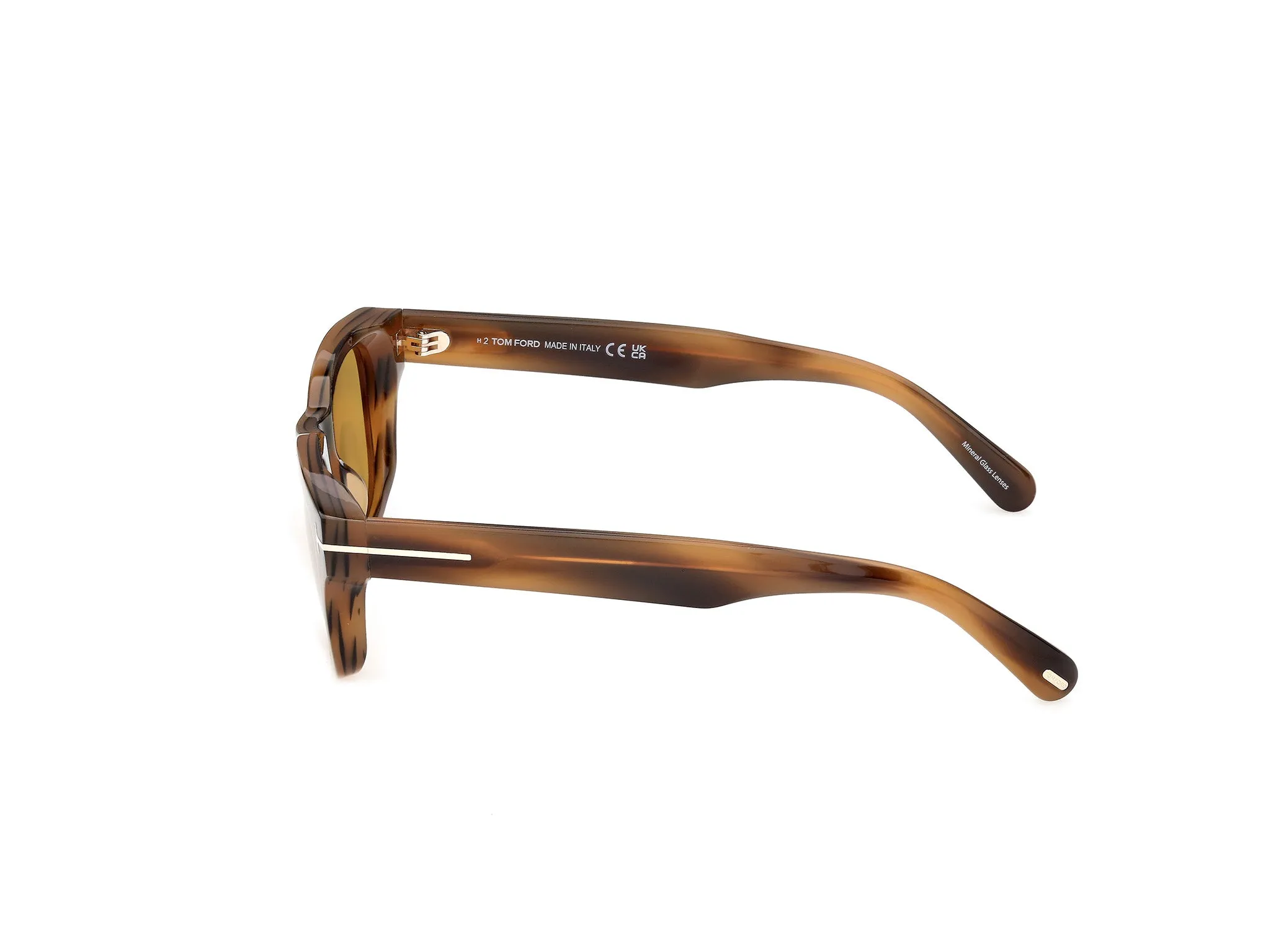 TOM FORD FT1357 CALEB-02 55E Occhiali da sole Acetato Havana Marrone Squadrata Normale - immagine 3