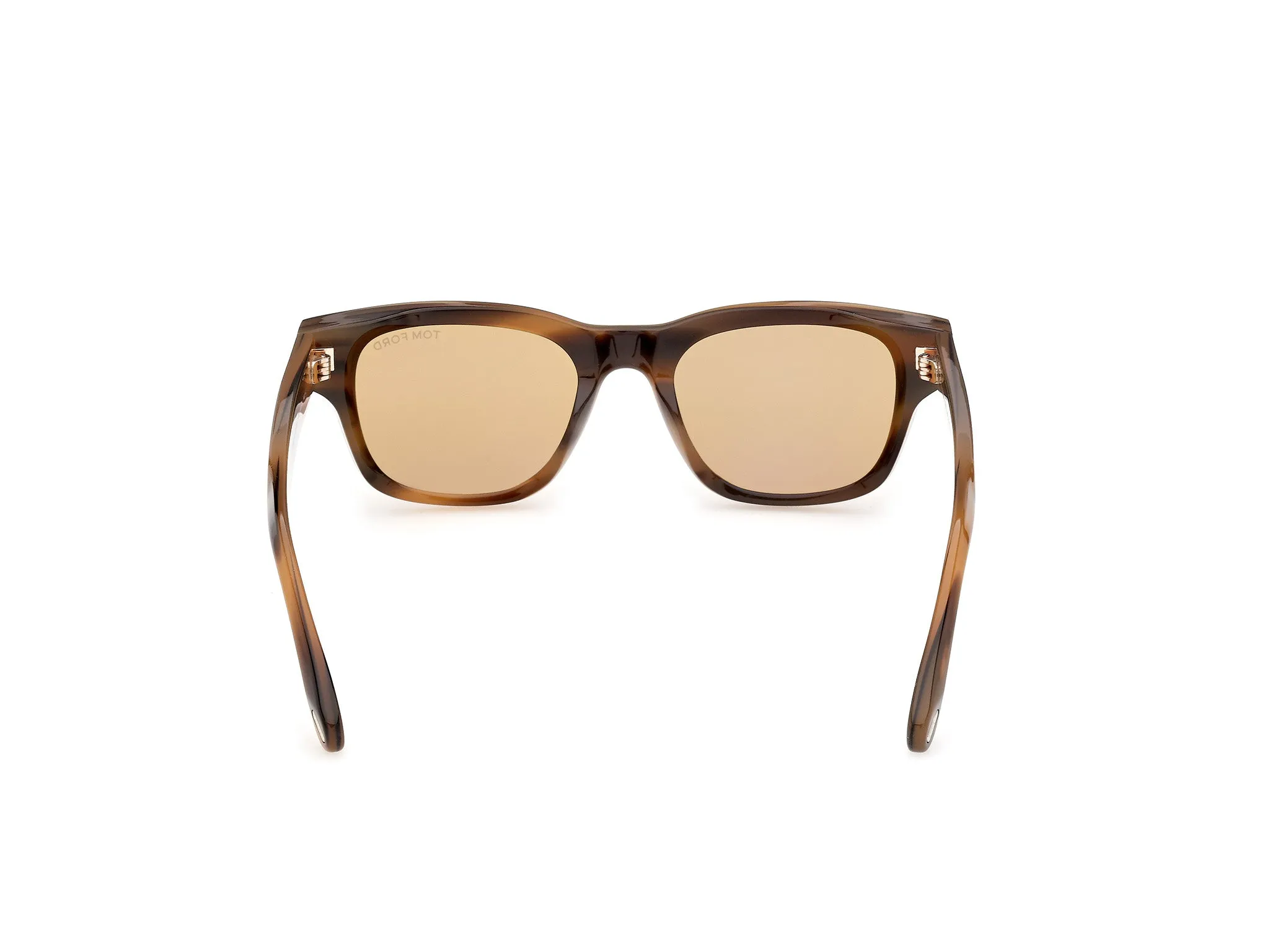 TOM FORD FT1357 CALEB-02 55E Occhiali da sole Acetato Havana Marrone Squadrata Normale - immagine 4