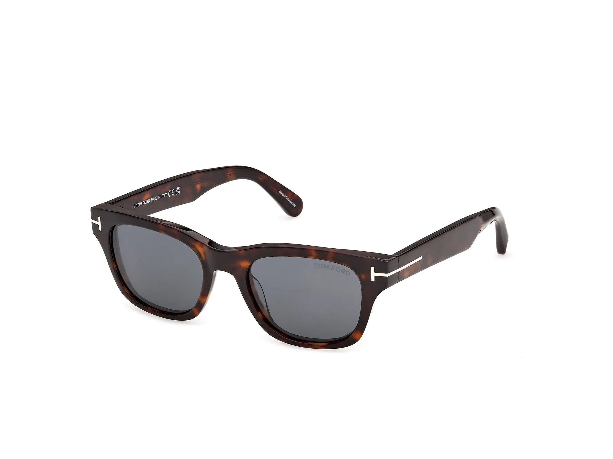TOM FORD FT1357 CALEB-02 52A Occhiali da sole Acetato Havana Fumo Squadrata Normale - immagine 1