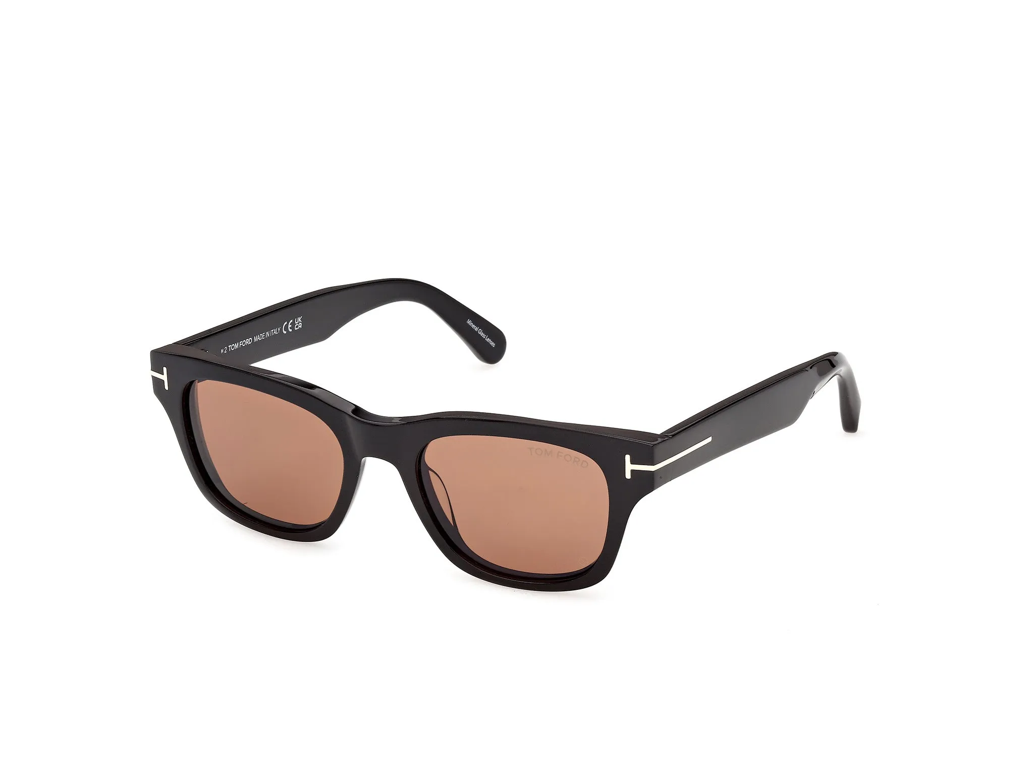 TOM FORD FT1357 CALEB-02 01E Occhiali da sole Acetato Nero Marrone Squadrata Normale - immagine 1