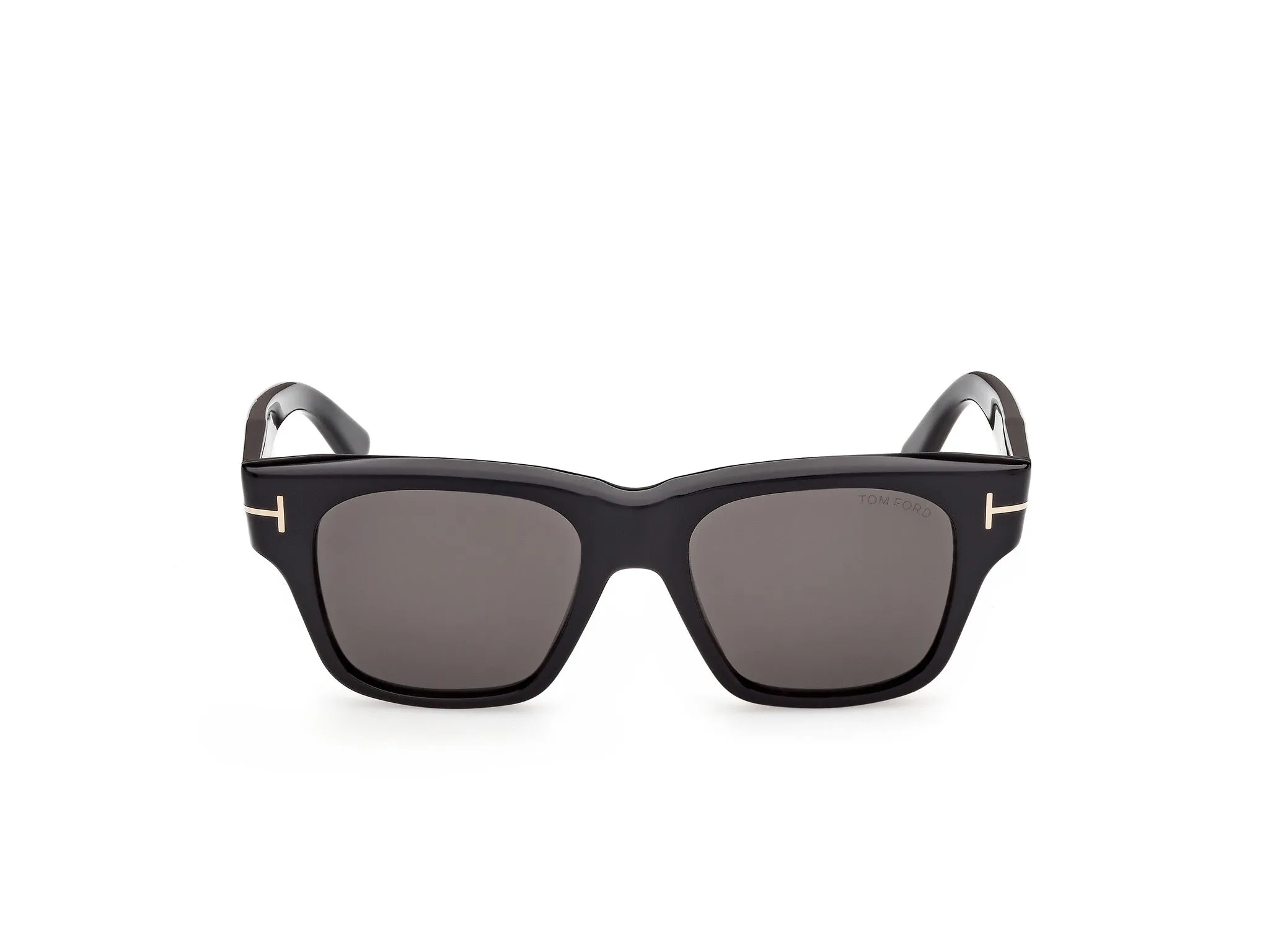 TOM FORD FT1280 CAINE-02 01A Occhiali da sole Acetato Nero Fumo Squadrata Normale - immagine 2