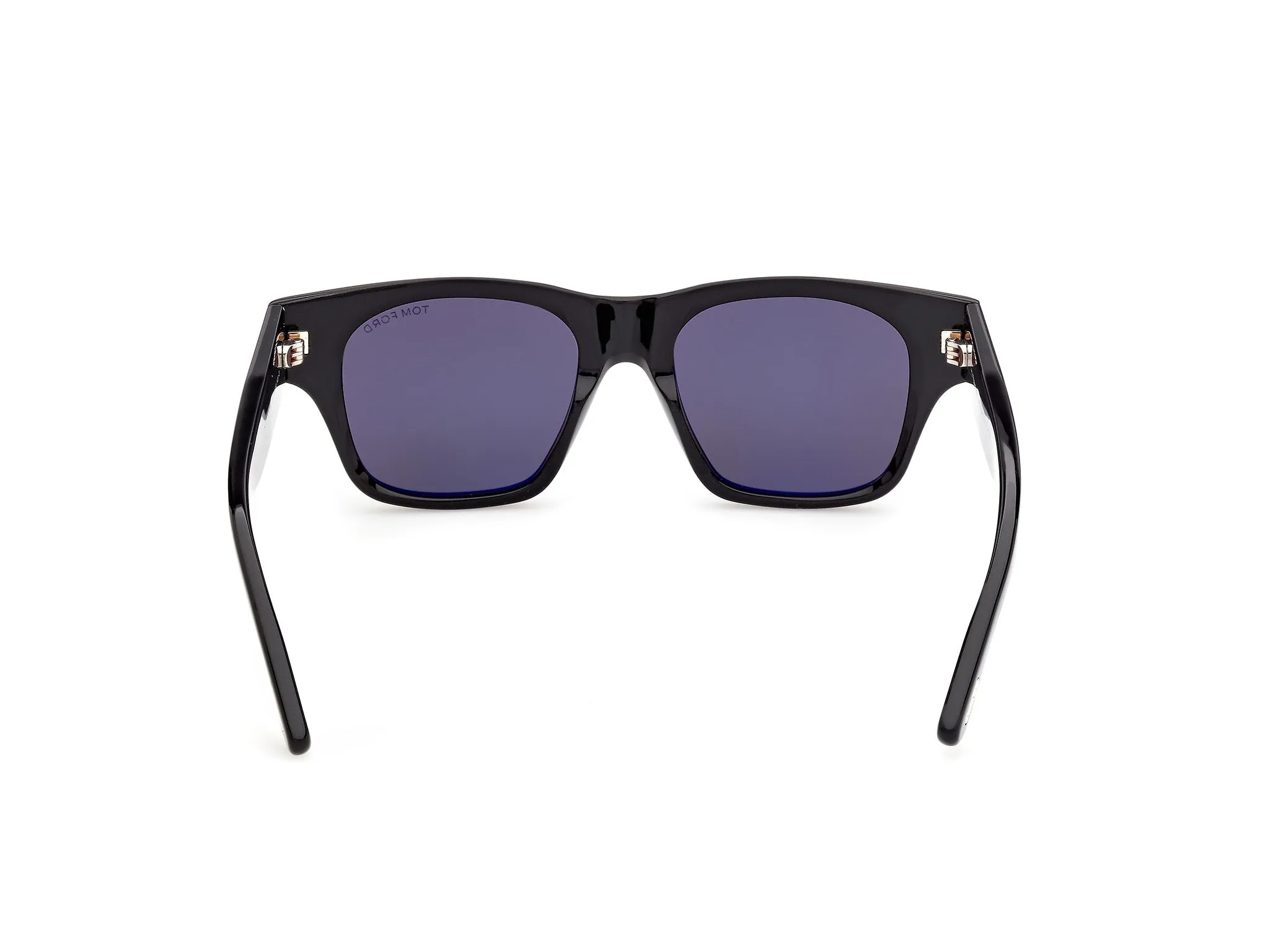 TOM FORD FT1280 CAINE-02 01A Occhiali da sole Acetato Nero Fumo Squadrata Normale - immagine 4
