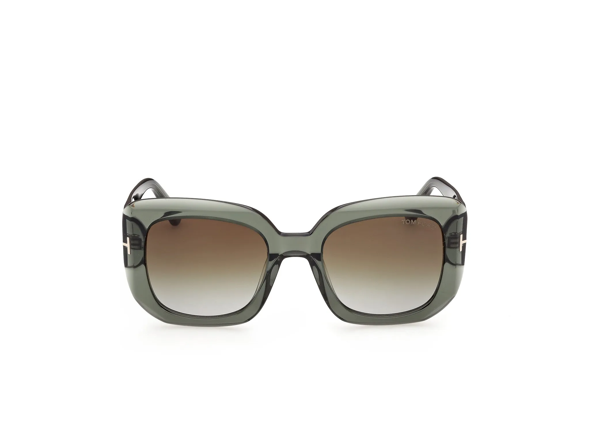TOM FORD FT1220 CARLA-02 93P Occhiali da sole Acetato Verde Verde Squadrata Normale - immagine 2
