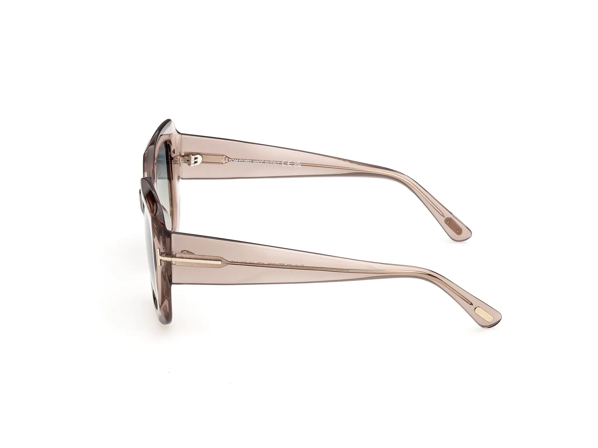 TOM FORD FT1220 CARLA-02 45P Occhiali da sole Acetato Marrone Verde Squadrata Normale - immagine 3
