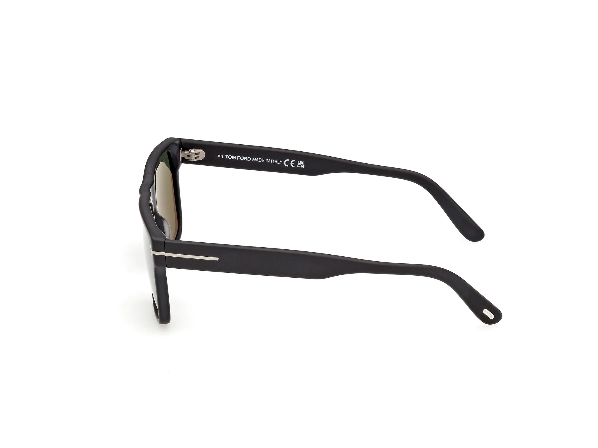 TOM FORD FT1205 CALDER 02N Occhiali da sole Acetato Nero Verde Squadrata Normale - immagine 3