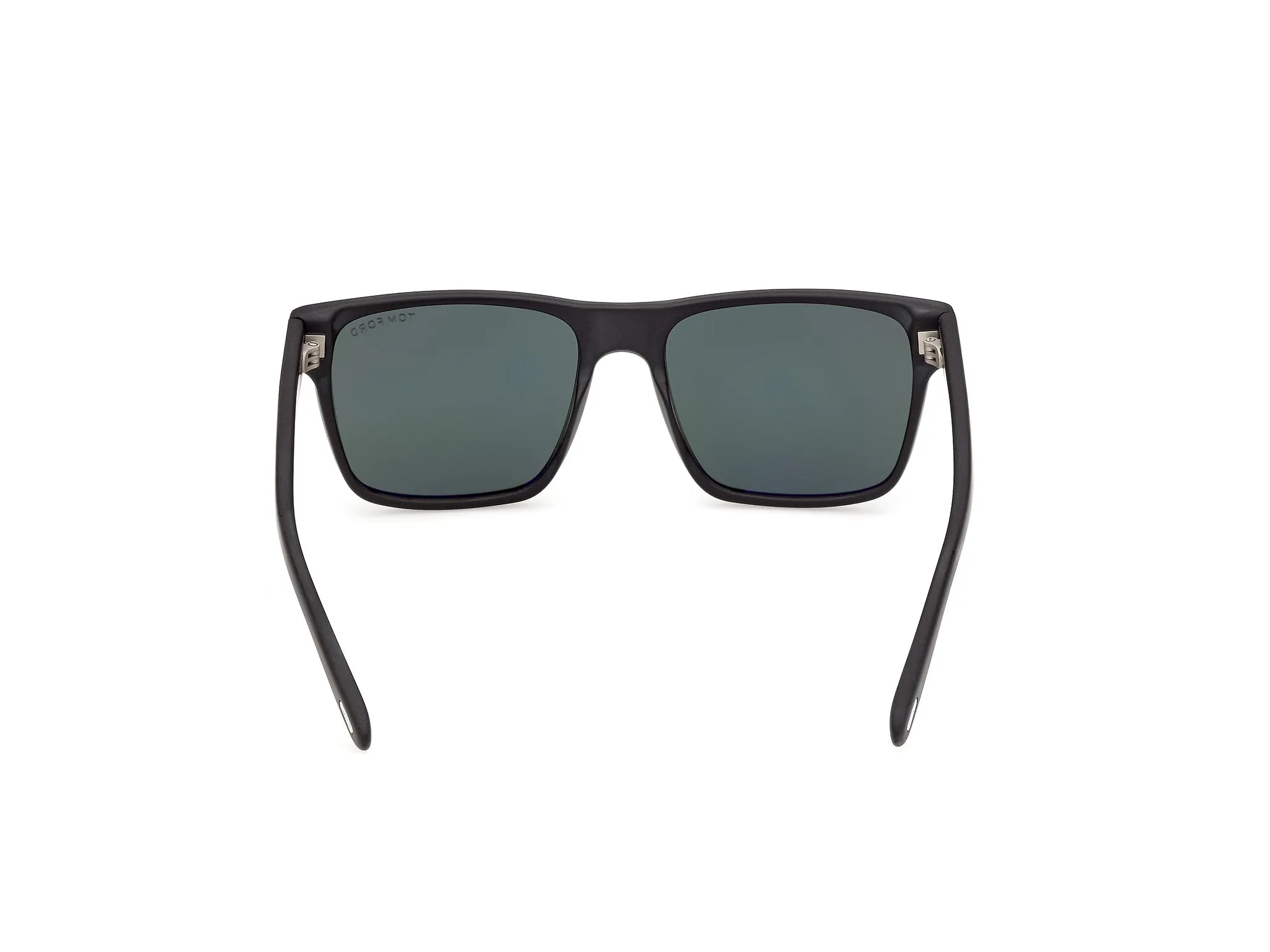 TOM FORD FT1205 CALDER 02N Occhiali da sole Acetato Nero Verde Squadrata Normale - immagine 4