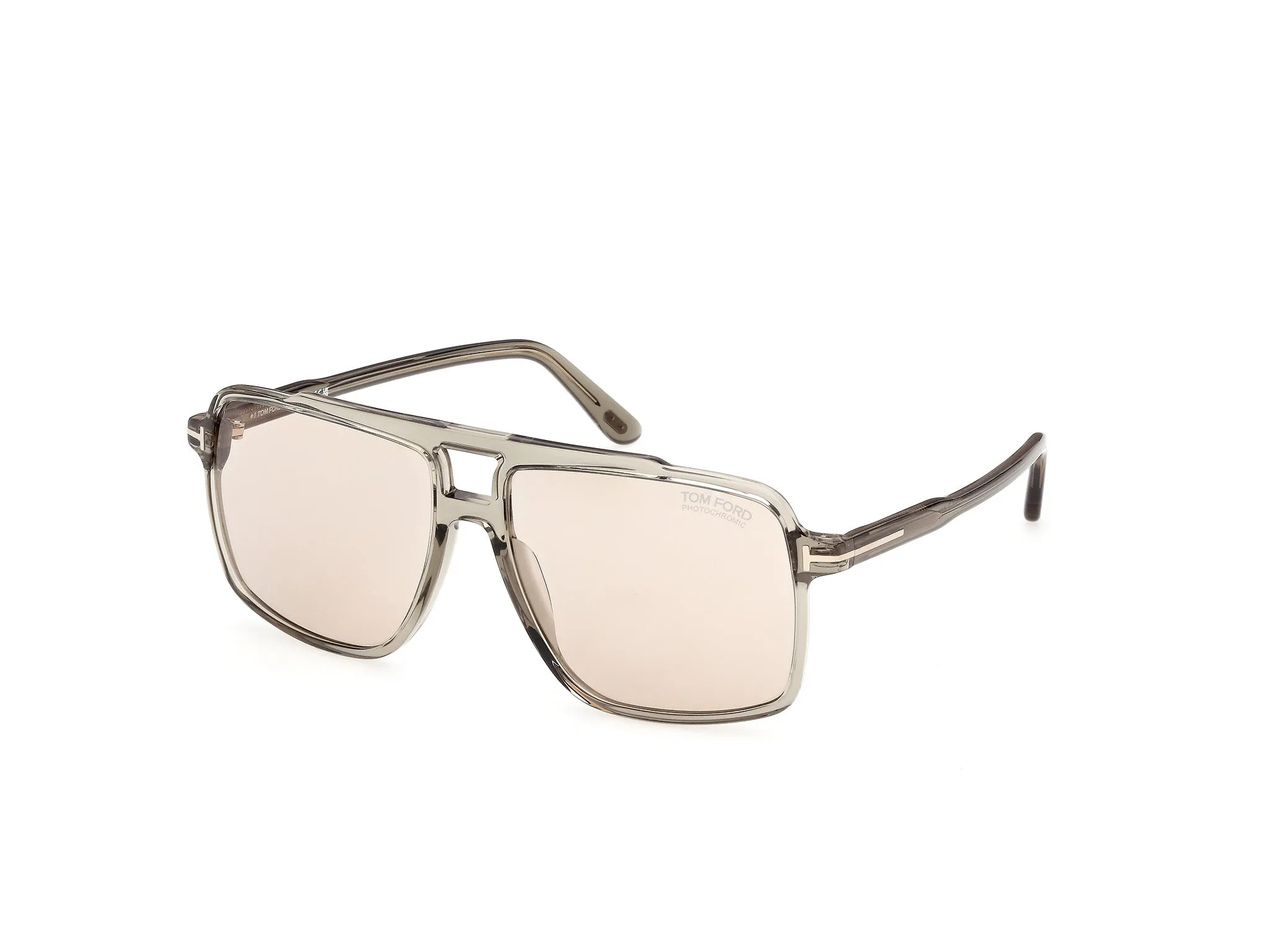 TOM FORD FT1177 KEMP 93E Occhiali da sole Acetato Verde Marrone Squadrata Normale - immagine 1