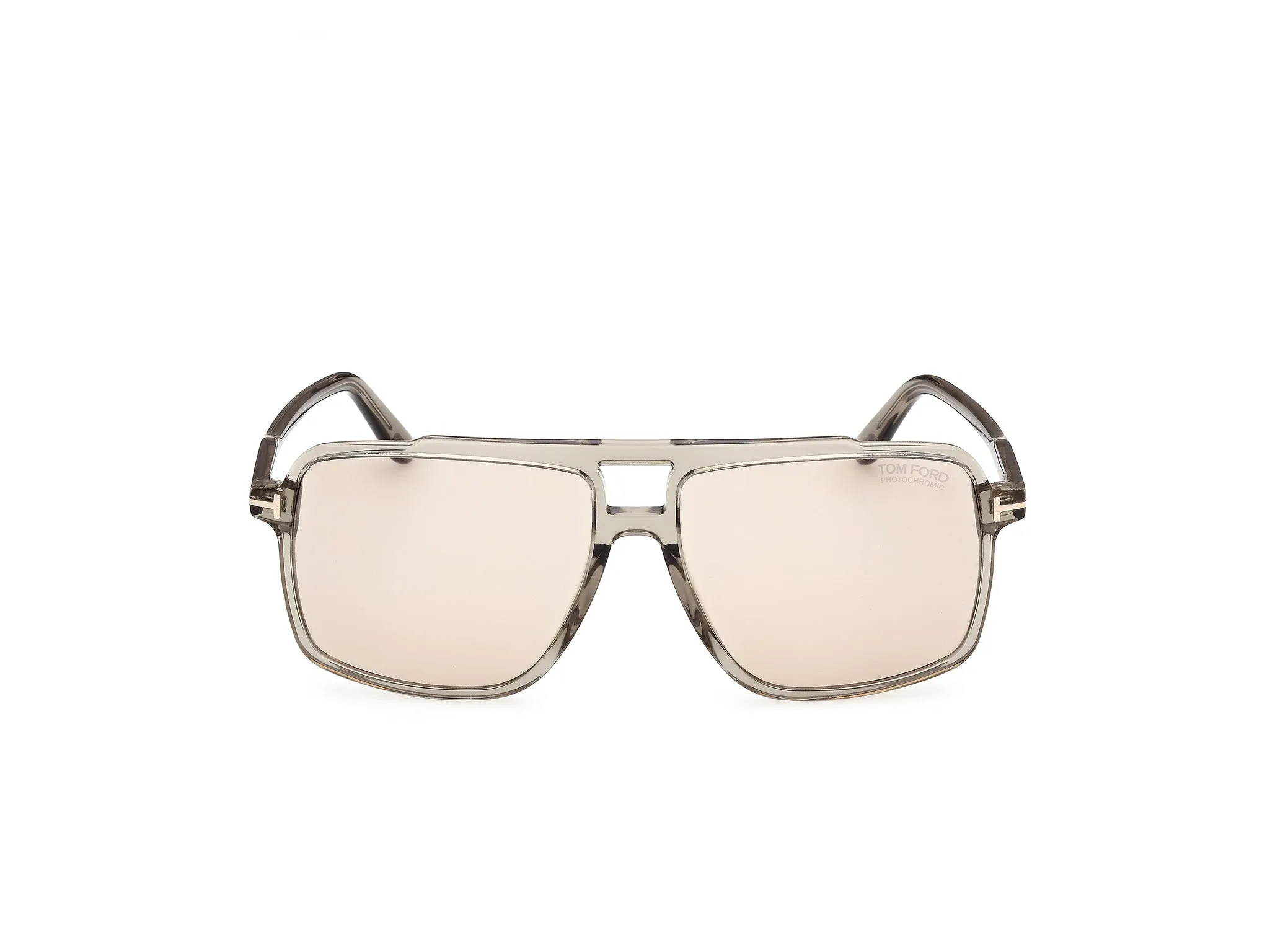 TOM FORD FT1177 KEMP 93E Occhiali da sole Acetato Verde Marrone Squadrata Normale - immagine 2