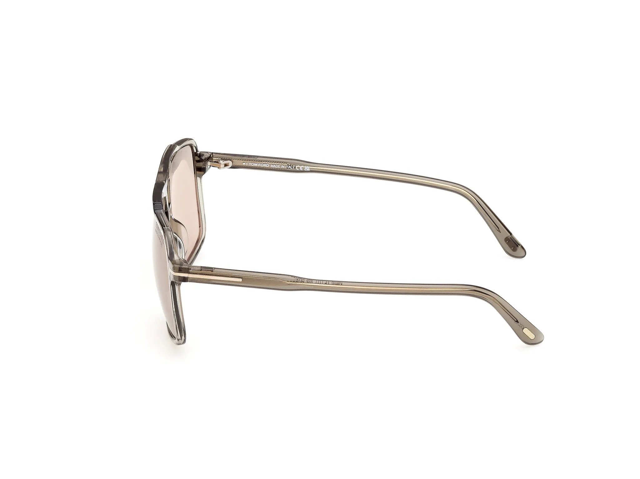 TOM FORD FT1177 KEMP 93E Occhiali da sole Acetato Verde Marrone Squadrata Normale - immagine 3