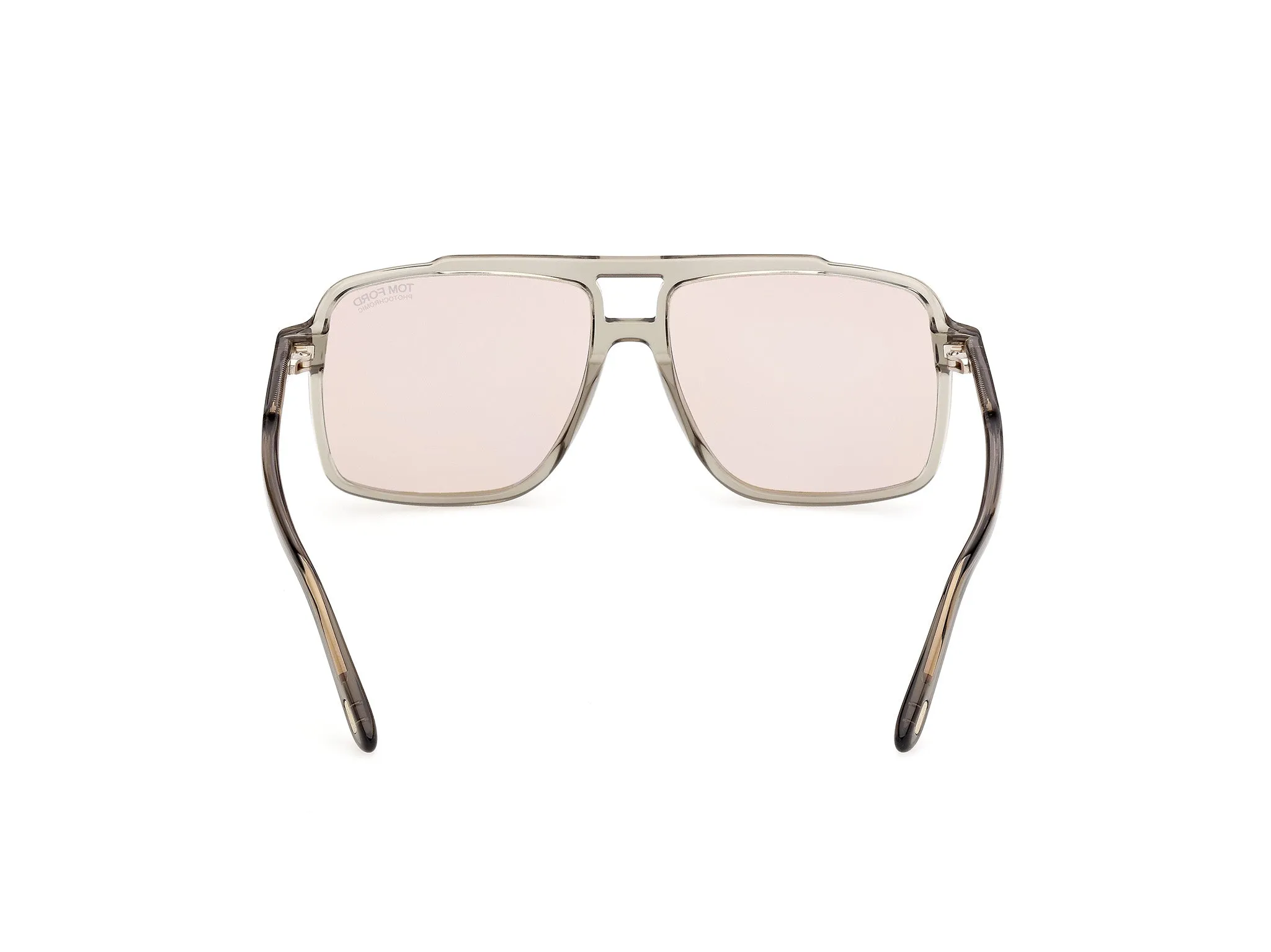 TOM FORD FT1177 KEMP 93E Occhiali da sole Acetato Verde Marrone Squadrata Normale - immagine 4