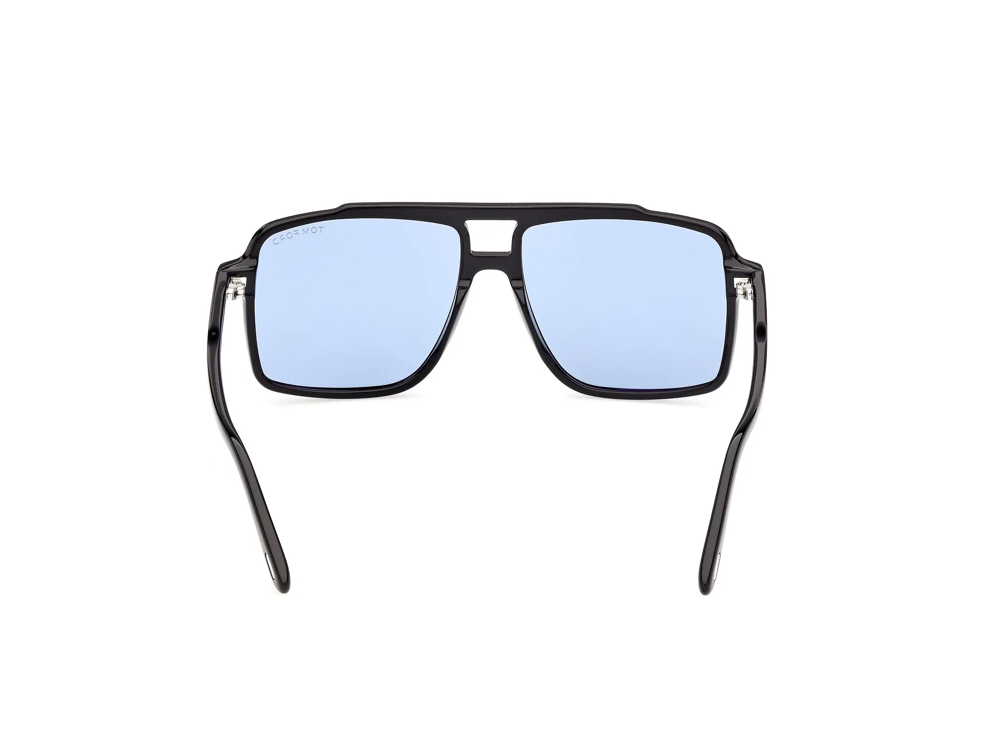 TOM FORD FT1177 KEMP 01V Occhiali da sole Acetato Nero Blu Squadrata Normale - immagine 4