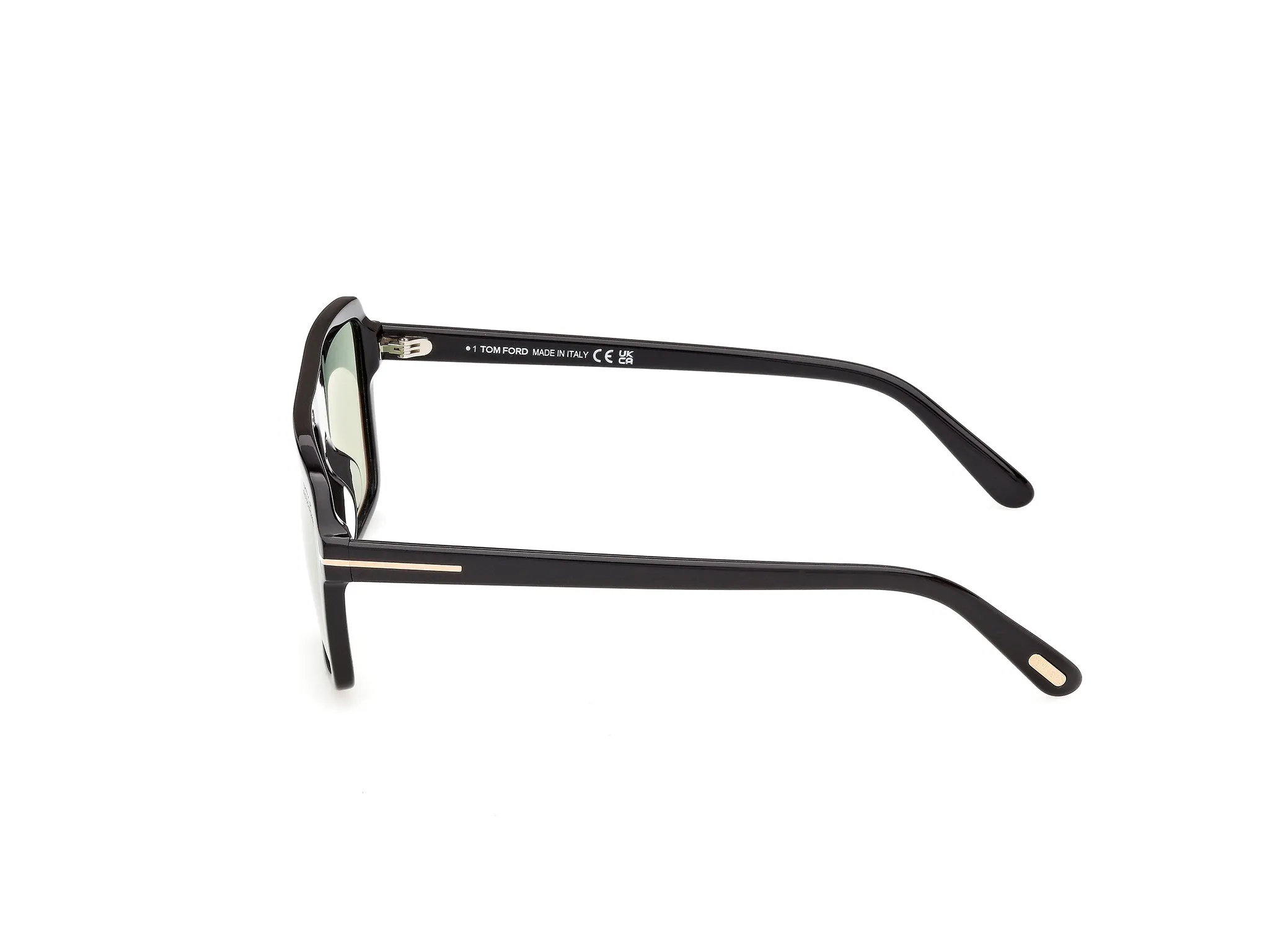 TOM FORD FT1176 VINCENT 01N Occhiali da sole Acetato Nero Verde Pilot Normale - immagine 2