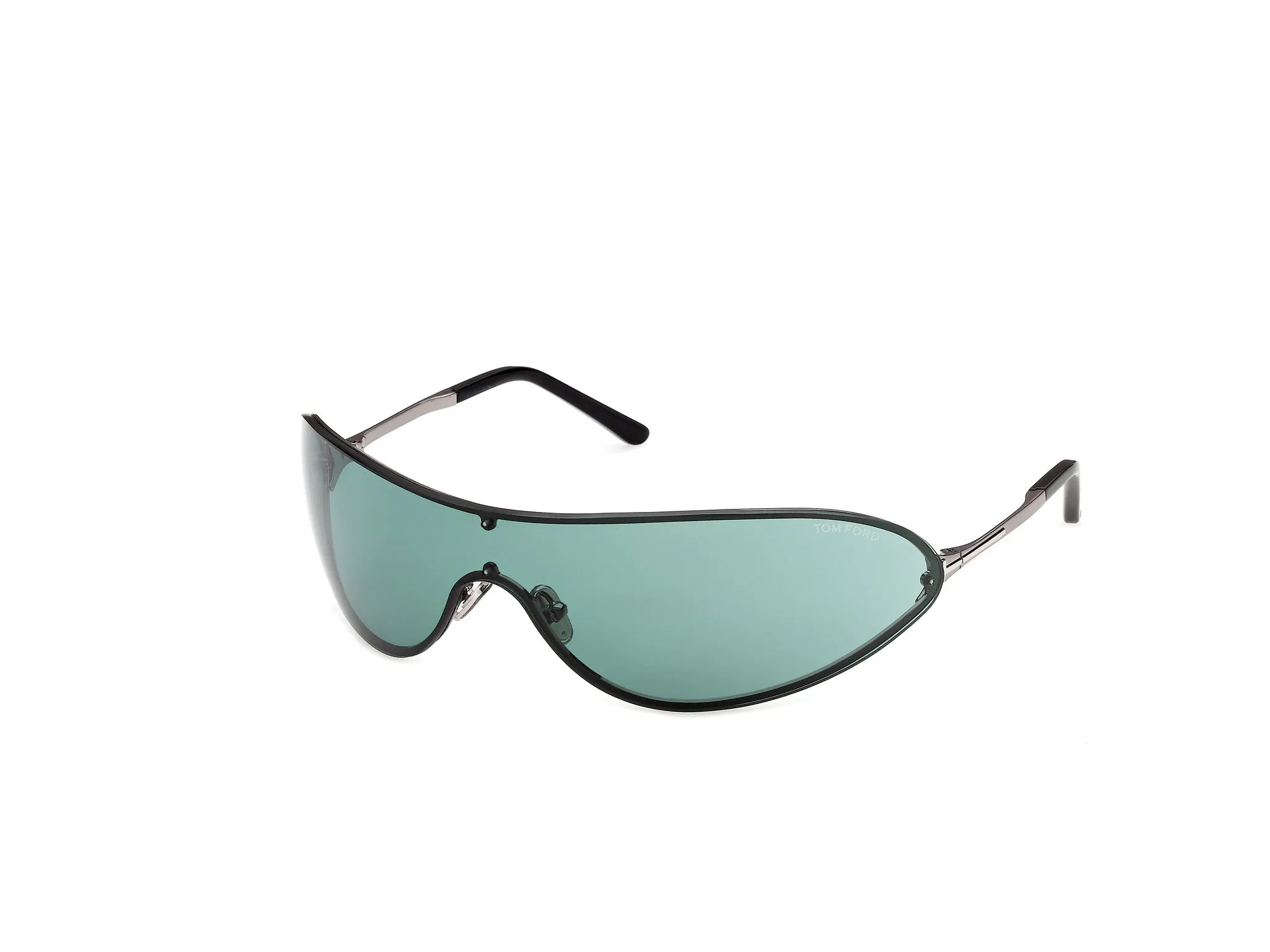 TOM FORD FT1396 BRADY-02 12N Occhiali da sole Metallo Grigio Verde Maschera Normale - immagine 1