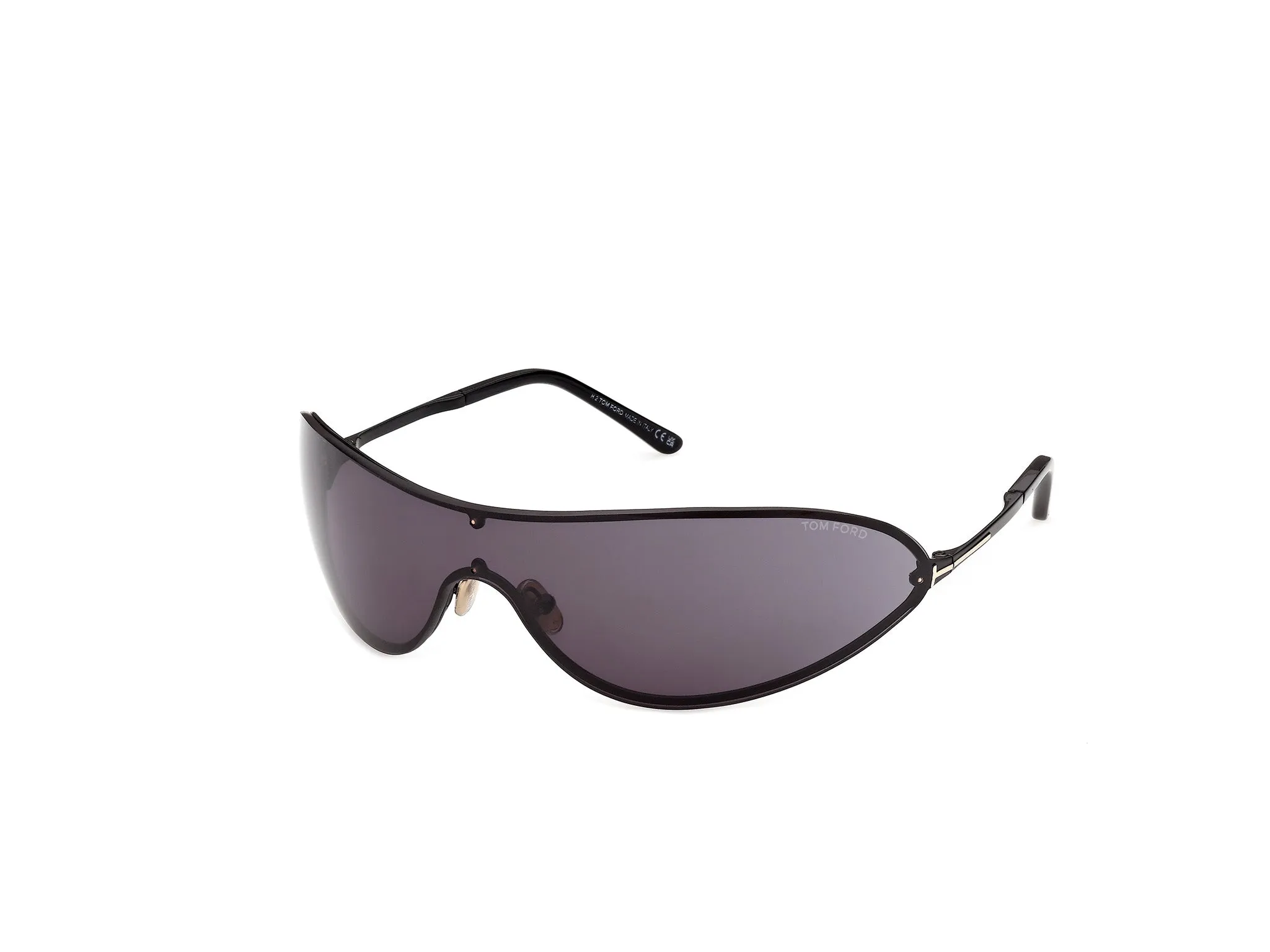 TOM FORD FT1396 BRADY-02 01A Occhiali da sole Metallo Nero Fumo Maschera Normale - immagine 1