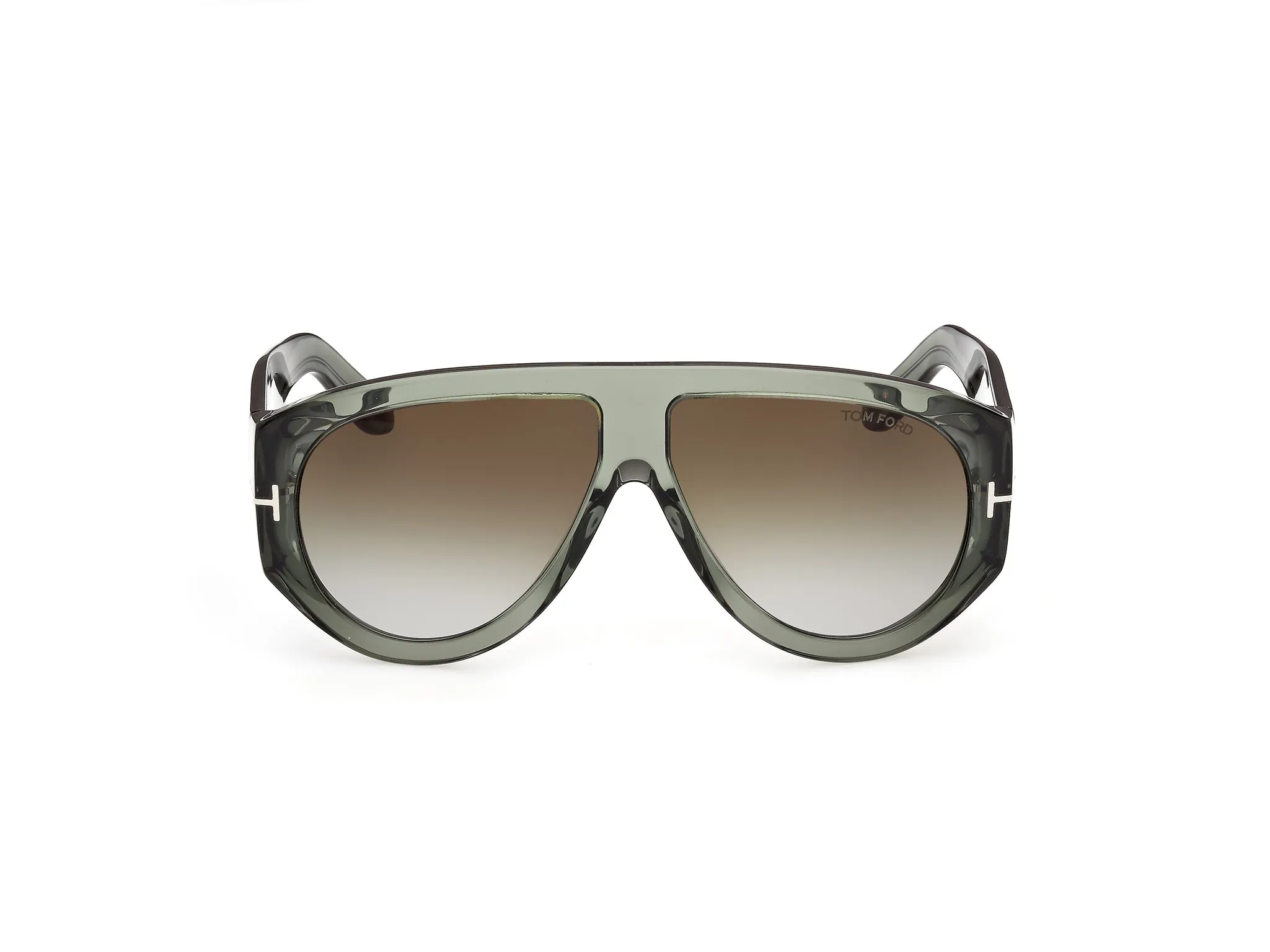 TOM FORD FT1044 BRONSON 93B Occhiali da sole Acetato Verde Fumo Pilot Normale - immagine 2