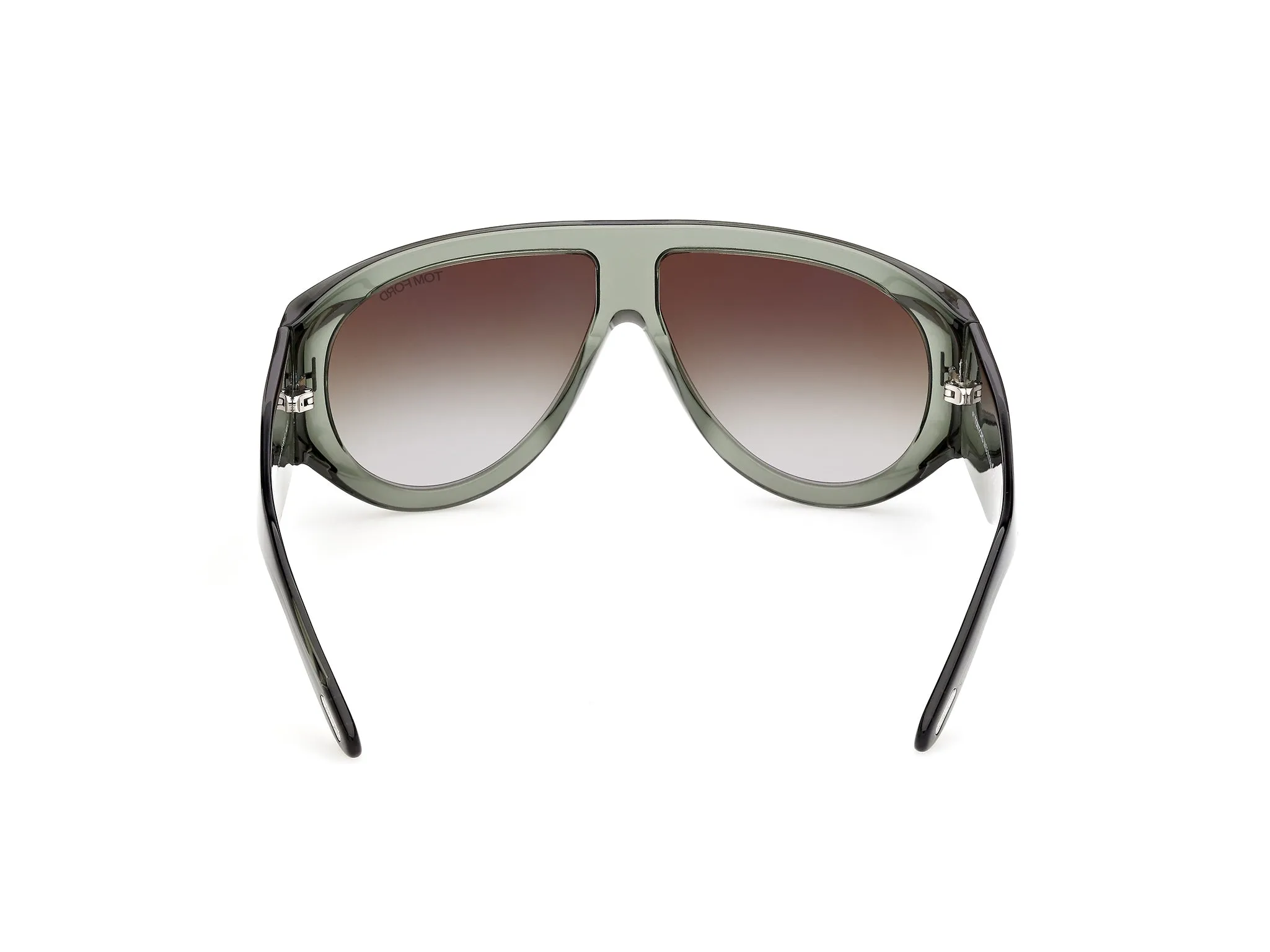 TOM FORD FT1044 BRONSON 93B Occhiali da sole Acetato Verde Fumo Pilot Normale - immagine 4