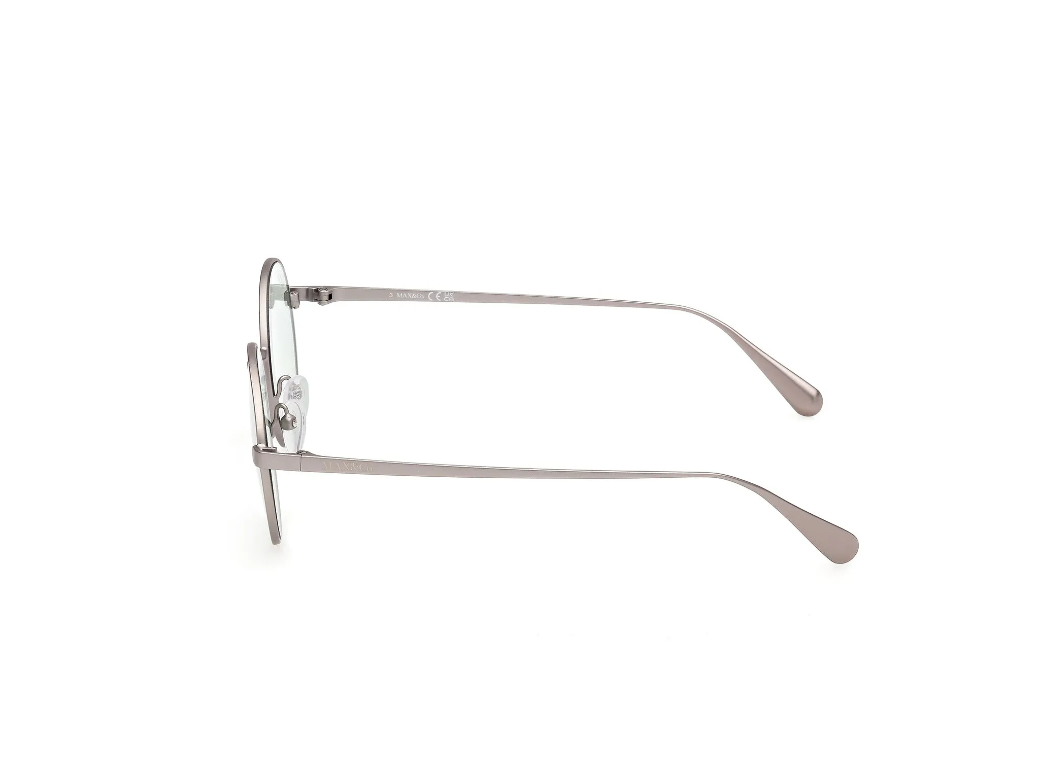 MAX&Co MO0166 13Q Occhiali da sole Metallo Grigio Verde Rotonda Normale - immagine 3