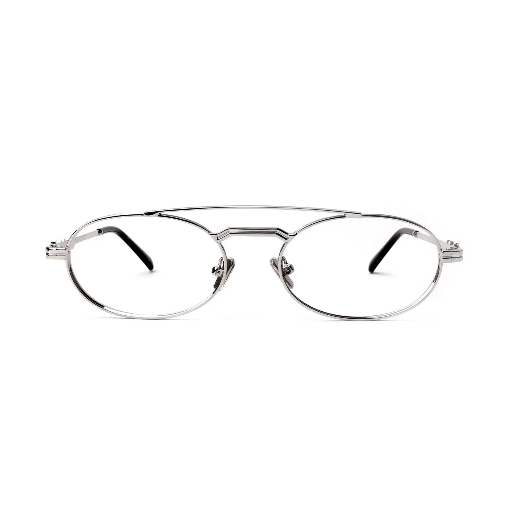 XLAB Viktor Montature da vista Metallo Argento Rotonda Anti-luce blu Anti luce blu - per PC - immagine 2