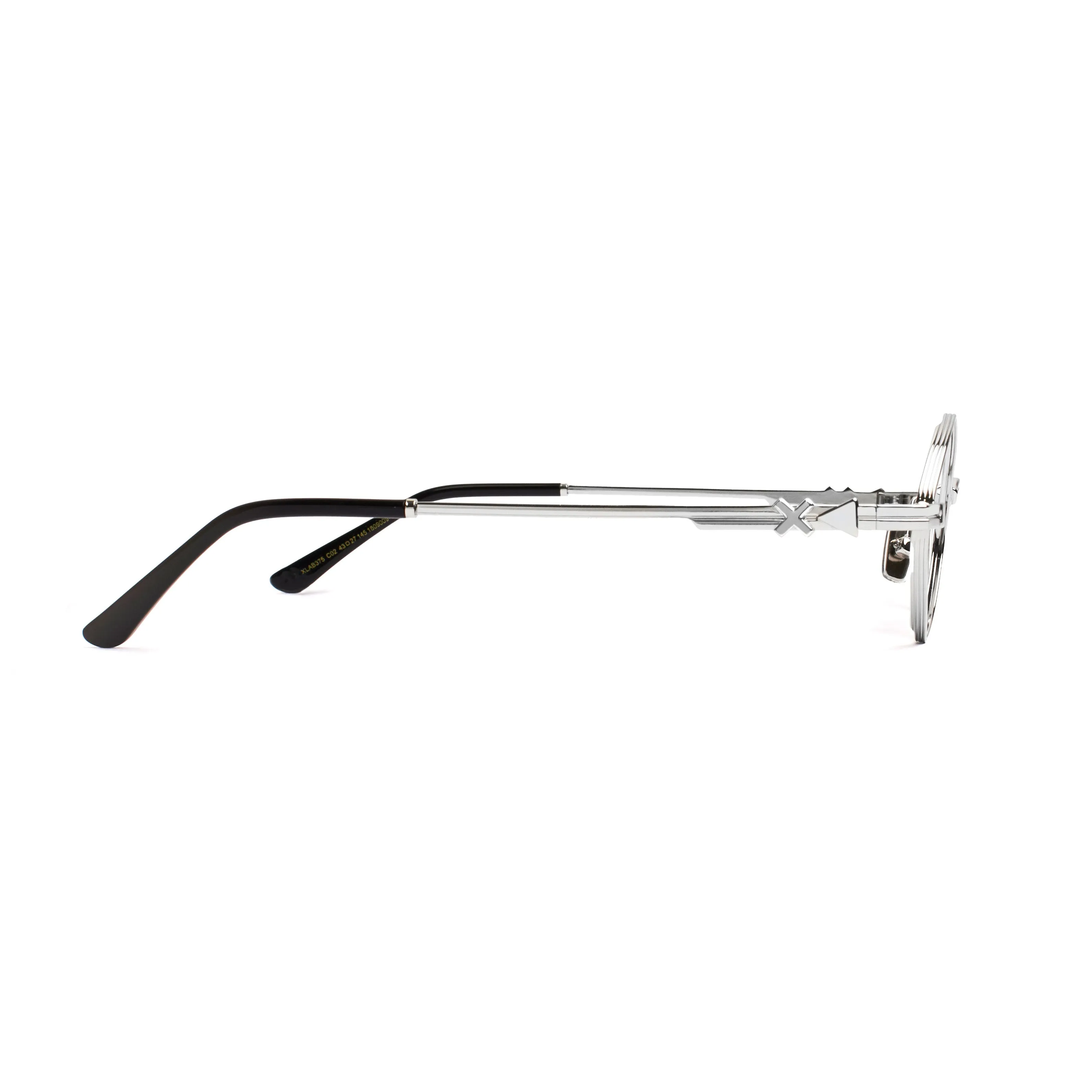 XLAB Unisex Tenerife Montature da vista Metallo Nero Grigio Geometrica Fotocromatiche - immagine 3