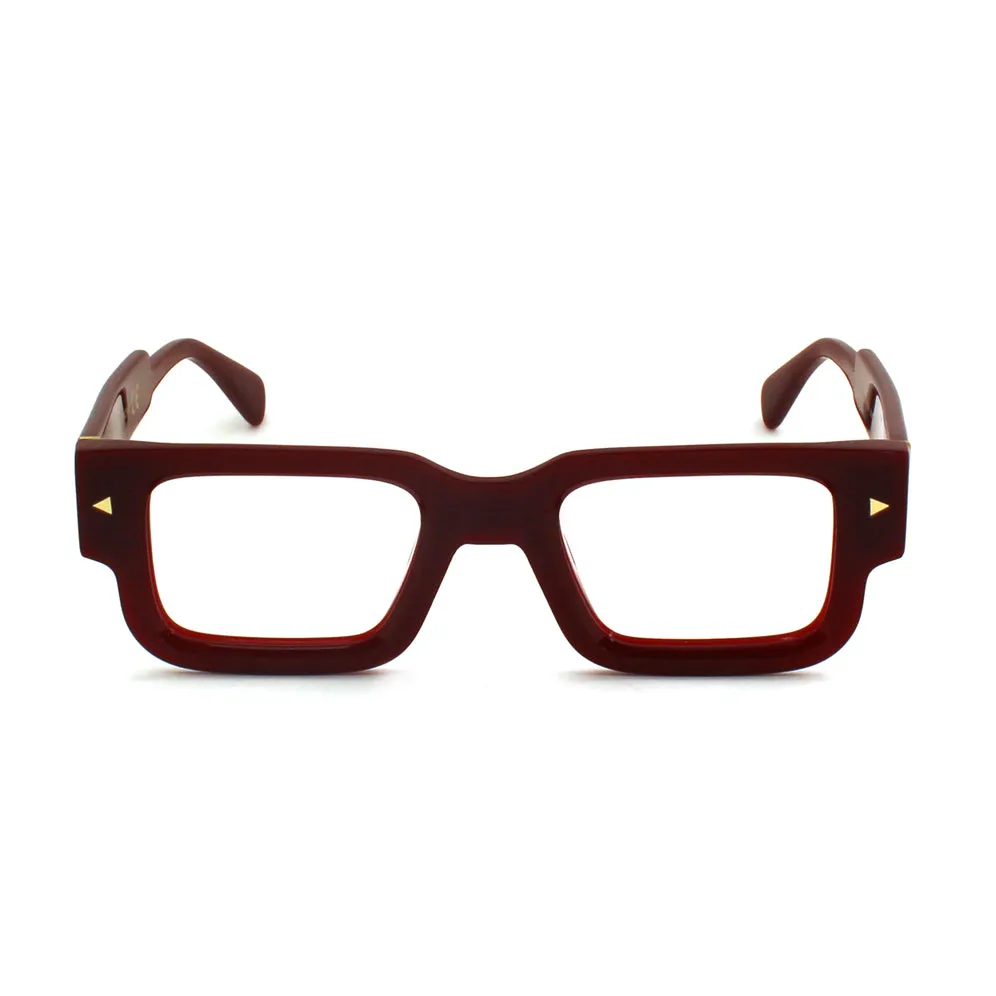 XLAB Unisex Shikoku Montature da vista Acetato Lilla trasparente Squadrata Anti-luce blu Anti luce blu - per PC - immagine 2