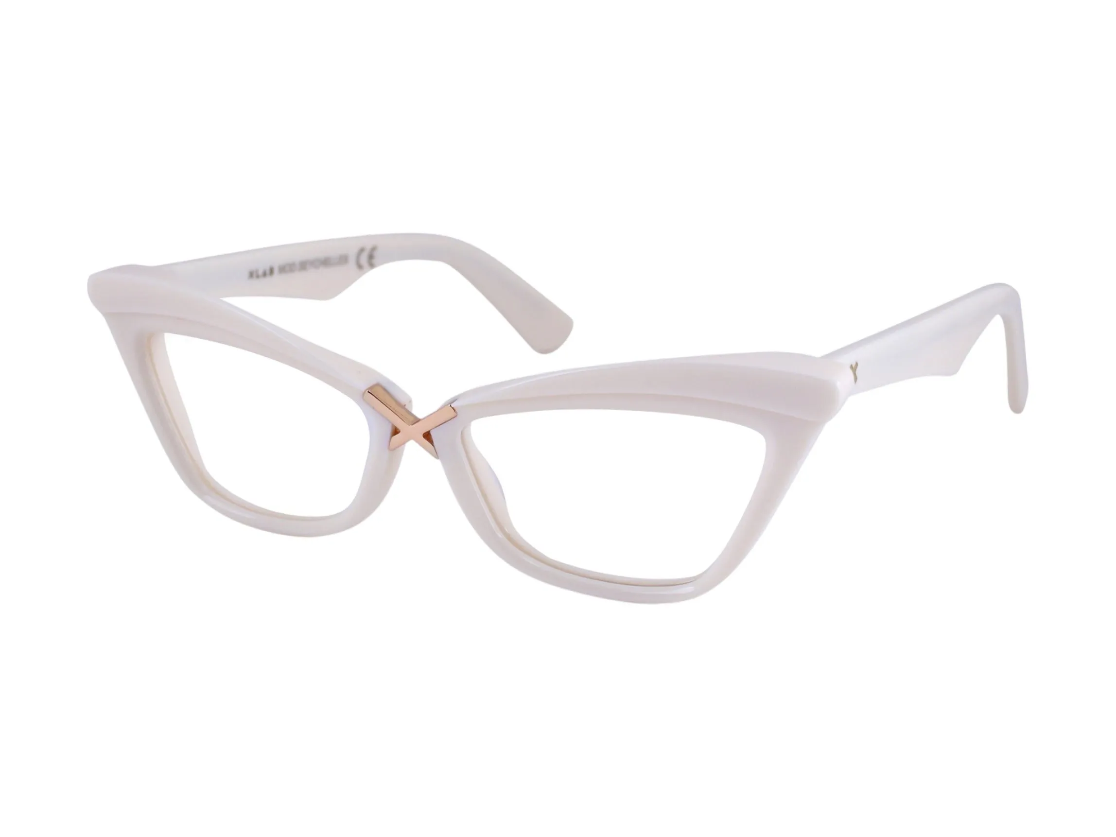 XLAB Seychelles Montature da vista Acetato Avorio Grigio Cat Eye Fotocromatiche - immagine 1