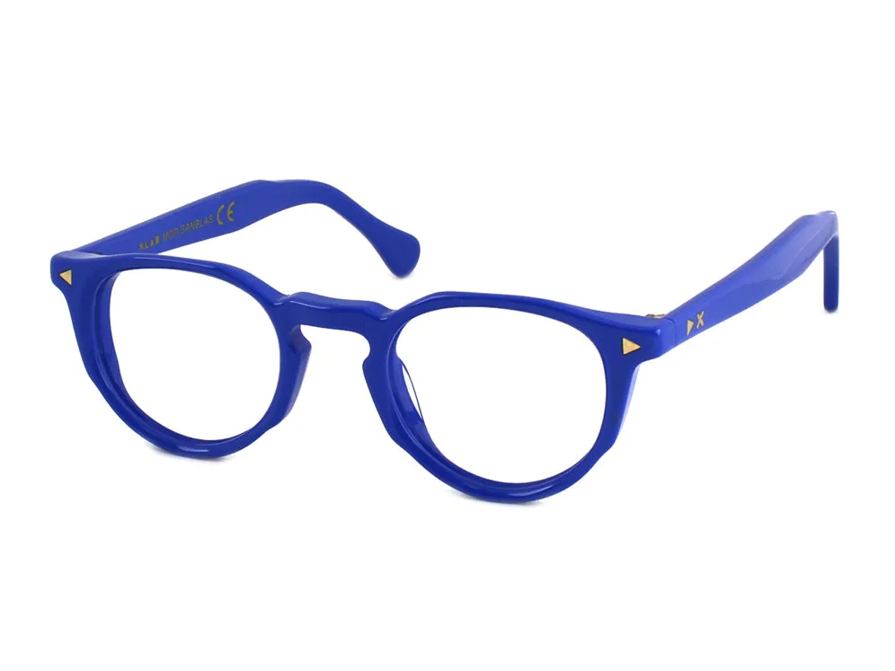 XLAB Unisex Sanblas Montature da vista Acetato Nero Marrone Rotonda Fotocromatiche - immagine 1