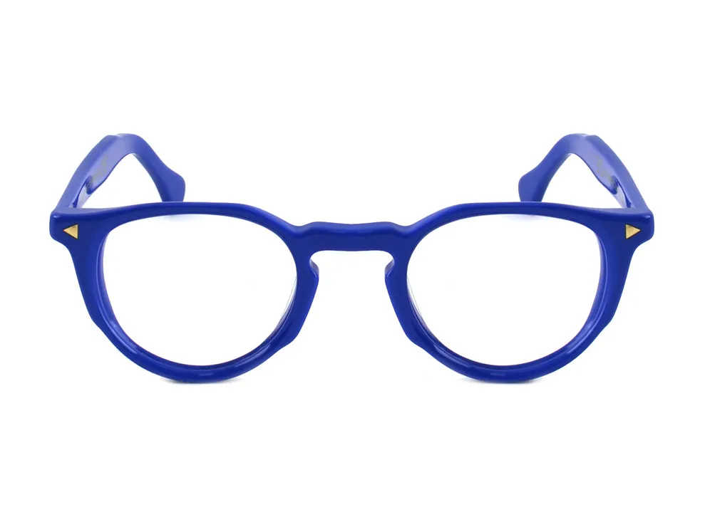 XLAB Unisex Sanblas Montature da vista Acetato Trasparente grigio Rotonda Anti-luce blu Anti luce blu - per PC - immagine 2